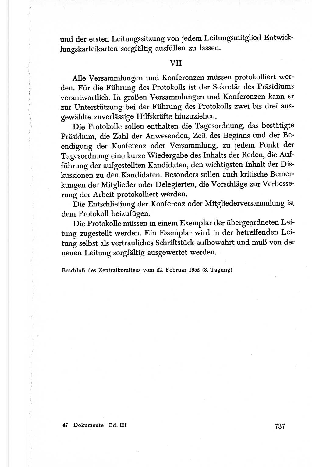 Dokumente der Sozialistischen Einheitspartei Deutschlands (SED) [Deutsche Demokratische Republik (DDR)] 1950-1952, Seite 737 (Dok. SED DDR 1950-1952, S. 737)