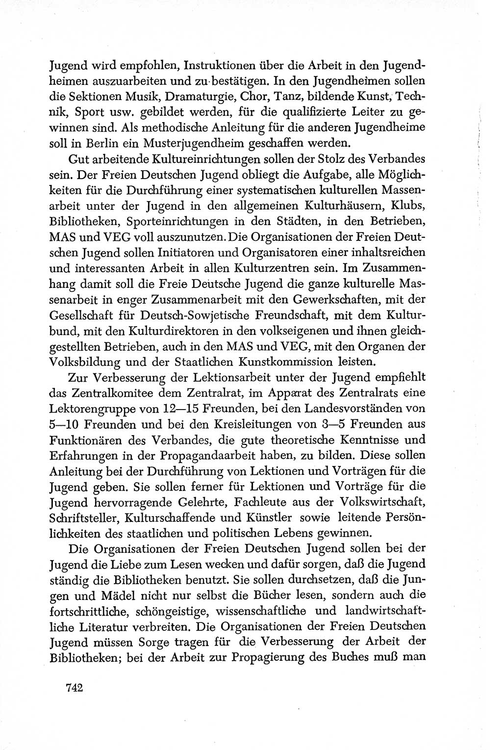 Dokumente der Sozialistischen Einheitspartei Deutschlands (SED) [Deutsche Demokratische Republik (DDR)] 1950-1952, Seite 742 (Dok. SED DDR 1950-1952, S. 742)