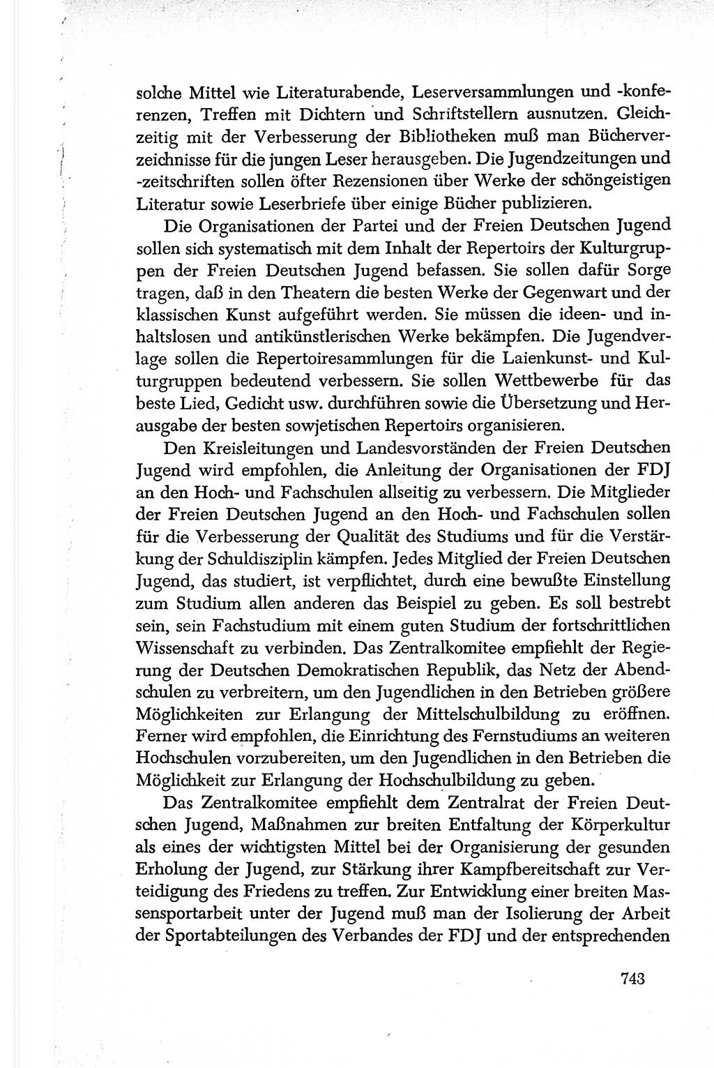Dokumente der Sozialistischen Einheitspartei Deutschlands (SED) [Deutsche Demokratische Republik (DDR)] 1950-1952, Seite 743 (Dok. SED DDR 1950-1952, S. 743)