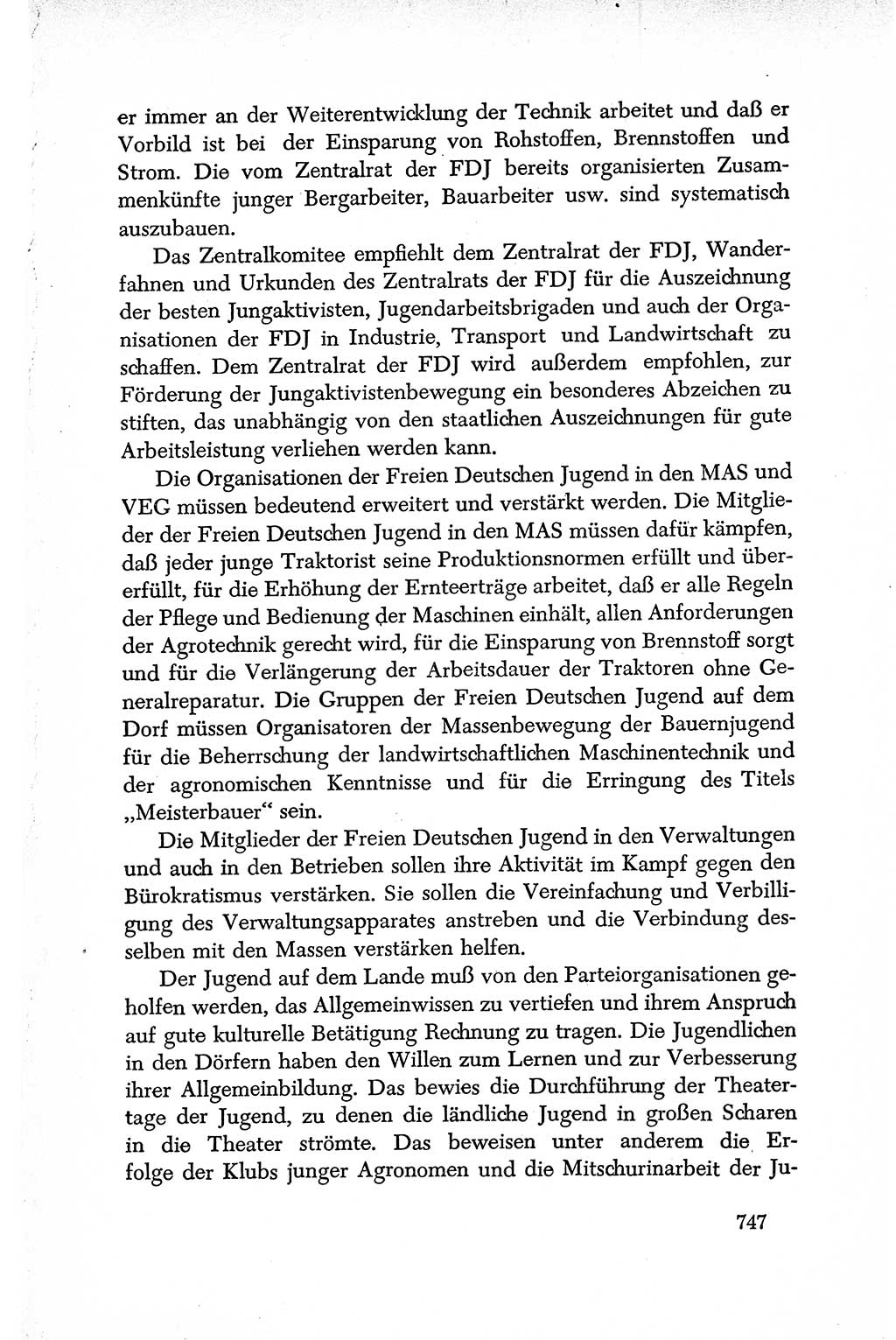 Dokumente der Sozialistischen Einheitspartei Deutschlands (SED) [Deutsche Demokratische Republik (DDR)] 1950-1952, Seite 747 (Dok. SED DDR 1950-1952, S. 747)