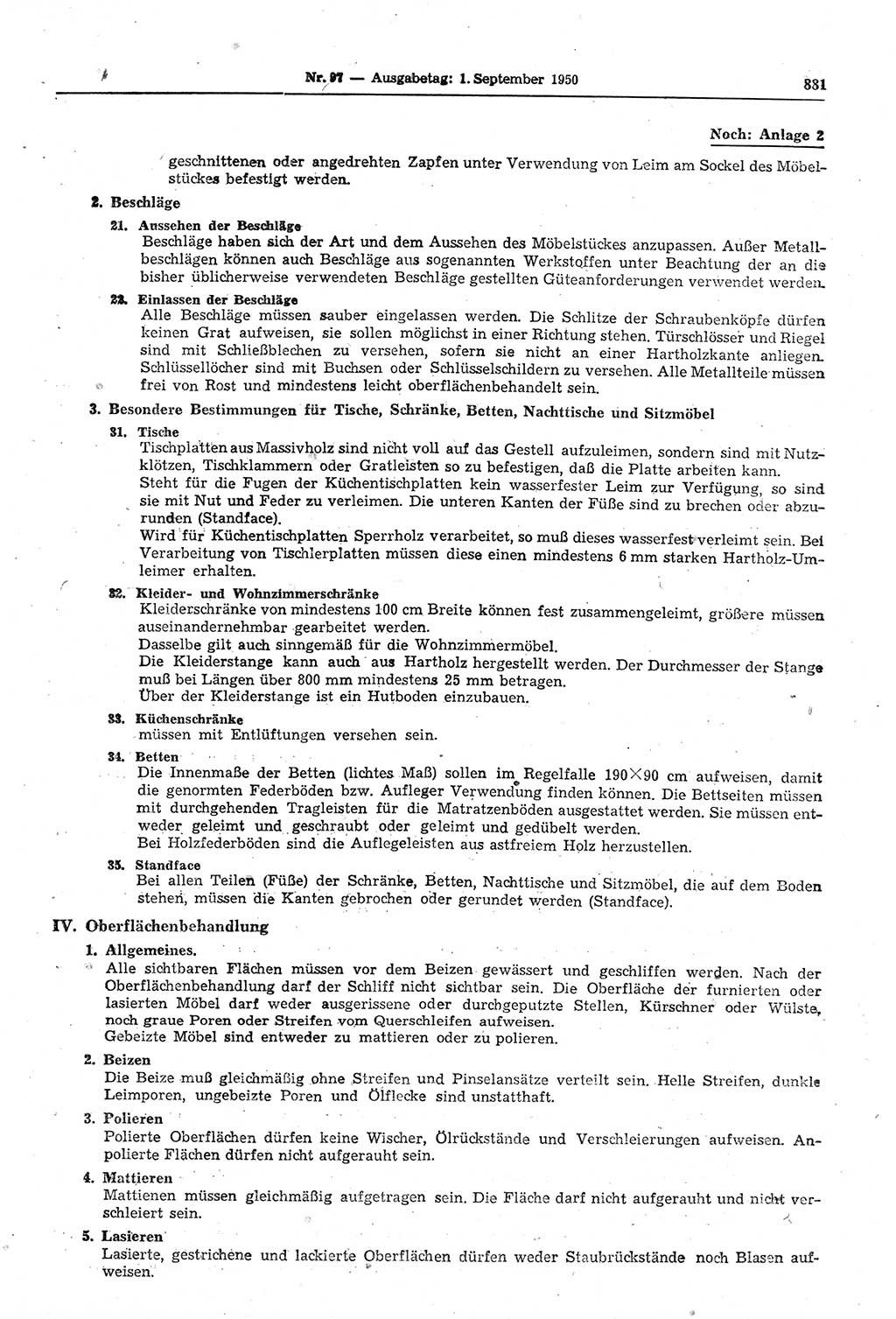 Gesetzblatt (GBl.) der Deutschen Demokratischen Republik (DDR) 1950, Seite 881 (GBl. DDR 1950, S. 881)