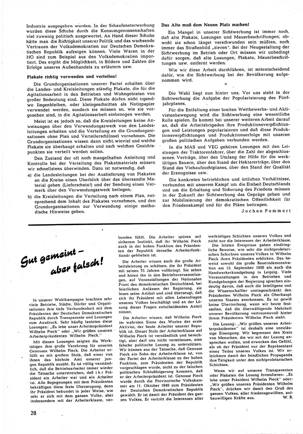 Neuer Weg (NW), Halbmonatsschrift für aktuelle Fragen der Arbeiterbewegung [Zentralkomitee (ZK) Sozialistische Einheitspartei Deutschlands (SED)], 5. Jahrgang [Deutsche Demokratische Republik (DDR)] 1950, Heft 21/28 (NW ZK SED DDR 1950, H. 21/28)