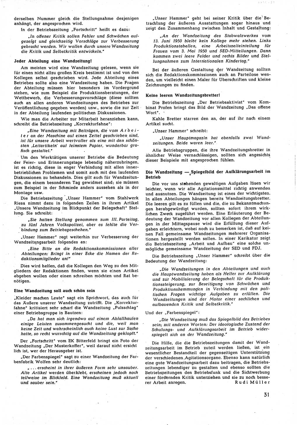 Neuer Weg (NW), Halbmonatsschrift für aktuelle Fragen der Arbeiterbewegung [Zentralkomitee (ZK) Sozialistische Einheitspartei Deutschlands (SED)], 5. Jahrgang [Deutsche Demokratische Republik (DDR)] 1950, Heft 21/31 (NW ZK SED DDR 1950, H. 21/31)