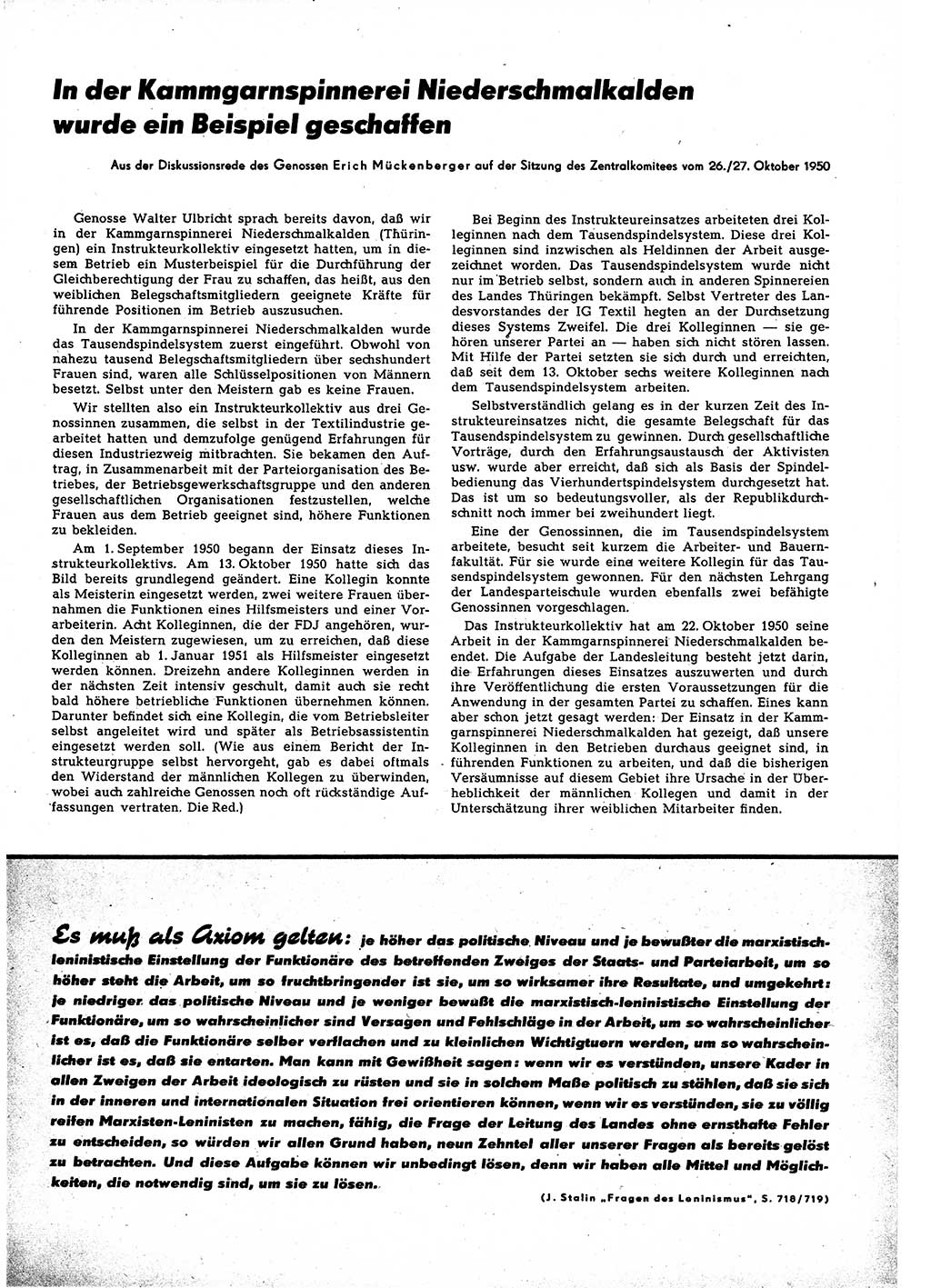 Neuer Weg (NW), Halbmonatsschrift für aktuelle Fragen der Arbeiterbewegung [Zentralkomitee (ZK) Sozialistische Einheitspartei Deutschlands (SED)], 5. Jahrgang [Deutsche Demokratische Republik (DDR)] 1950, Heft 22/23 (NW ZK SED DDR 1950, H. 22/23)