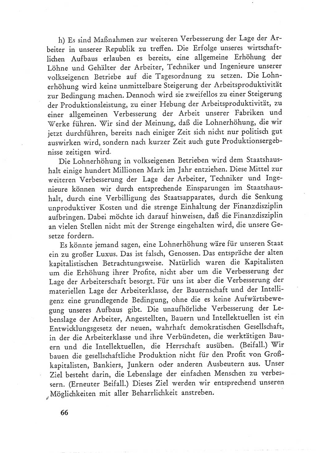 Protokoll der Verhandlungen des Ⅲ. Parteitages der Sozialistischen Einheitspartei Deutschlands (SED) [Deutsche Demokratische Republik (DDR)] 1950, Band 1, Seite 66 (Prot. Verh. Ⅲ. PT SED DDR 1950, Bd. 1, S. 66)