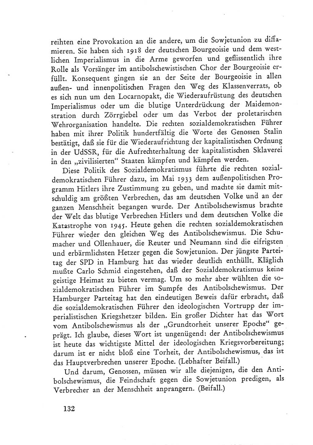 Protokoll der Verhandlungen des Ⅲ. Parteitages der Sozialistischen Einheitspartei Deutschlands (SED) [Deutsche Demokratische Republik (DDR)] 1950, Band 1, Seite 132 (Prot. Verh. Ⅲ. PT SED DDR 1950, Bd. 1, S. 132)