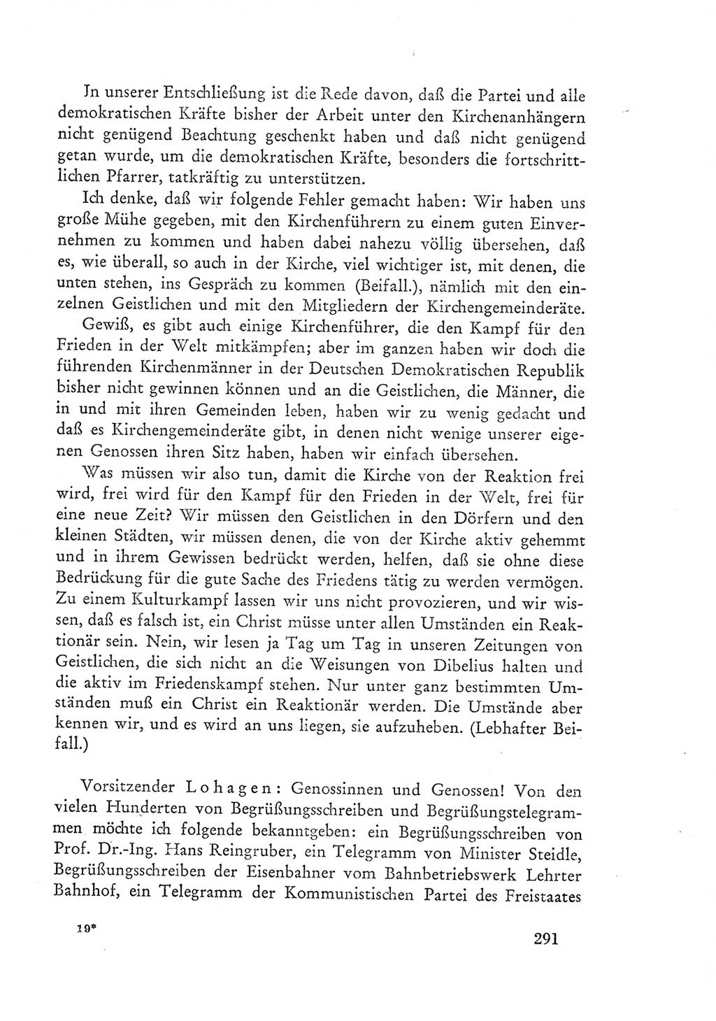 Protokoll der Verhandlungen des Ⅲ. Parteitages der Sozialistischen Einheitspartei Deutschlands (SED) [Deutsche Demokratische Republik (DDR)] 1950, Band 1, Seite 291 (Prot. Verh. Ⅲ. PT SED DDR 1950, Bd. 1, S. 291)