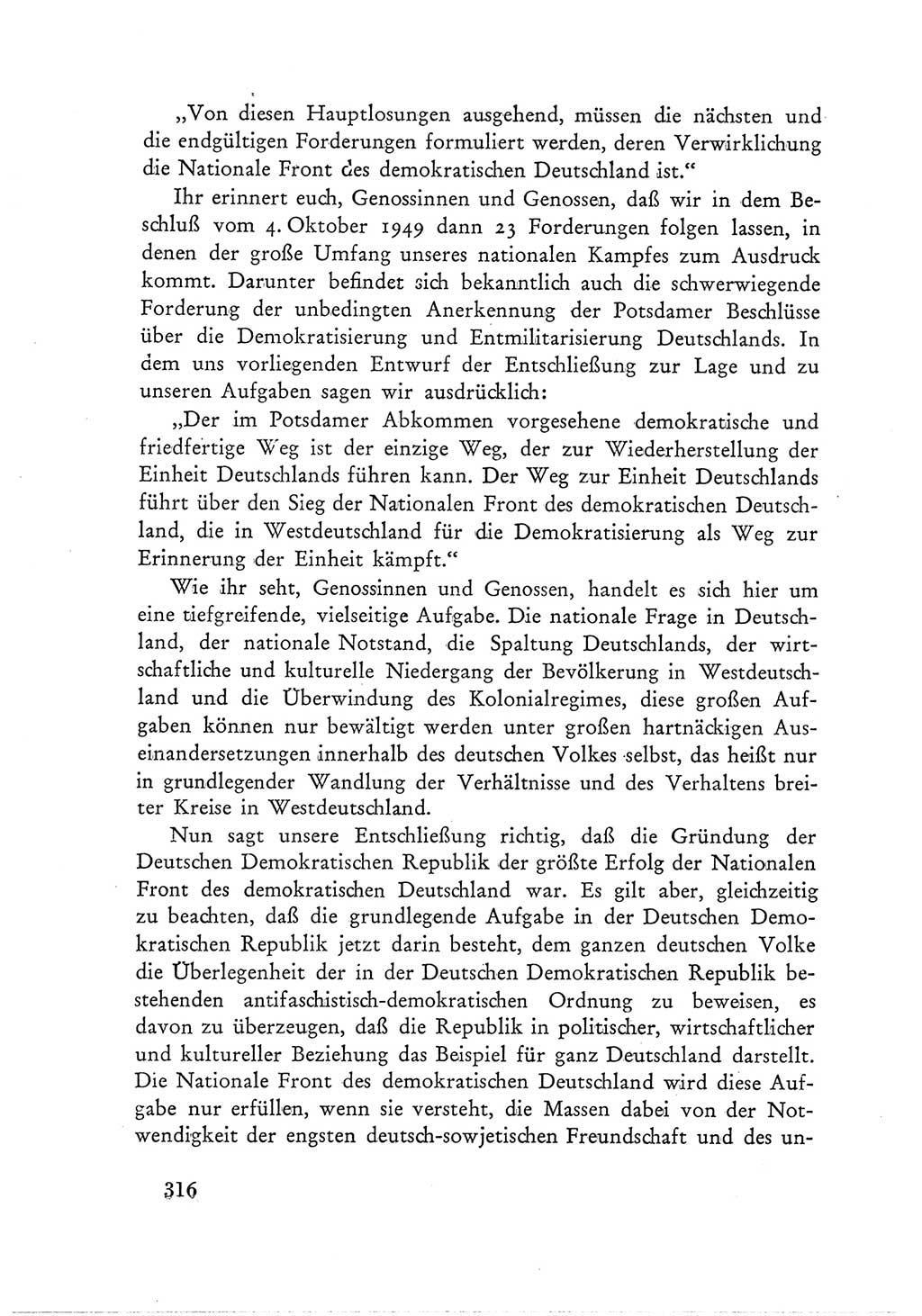 Protokoll der Verhandlungen des Ⅲ. Parteitages der Sozialistischen Einheitspartei Deutschlands (SED) [Deutsche Demokratische Republik (DDR)] 1950, Band 1, Seite 316 (Prot. Verh. Ⅲ. PT SED DDR 1950, Bd. 1, S. 316)