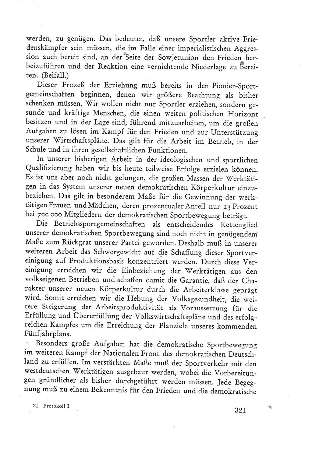 Protokoll der Verhandlungen des Ⅲ. Parteitages der Sozialistischen Einheitspartei Deutschlands (SED) [Deutsche Demokratische Republik (DDR)] 1950, Band 1, Seite 321 (Prot. Verh. Ⅲ. PT SED DDR 1950, Bd. 1, S. 321)