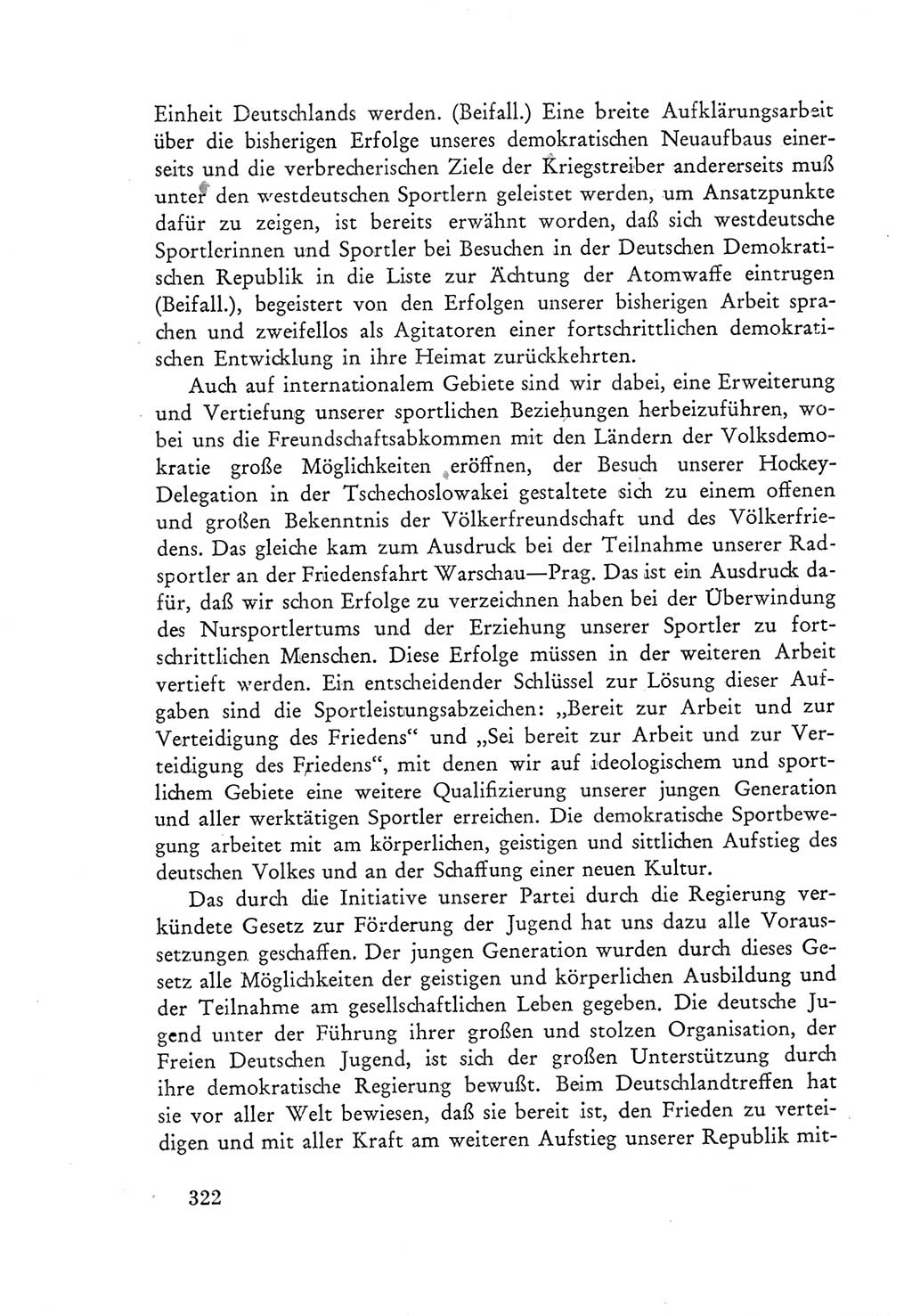 Protokoll der Verhandlungen des Ⅲ. Parteitages der Sozialistischen Einheitspartei Deutschlands (SED) [Deutsche Demokratische Republik (DDR)] 1950, Band 1, Seite 322 (Prot. Verh. Ⅲ. PT SED DDR 1950, Bd. 1, S. 322)