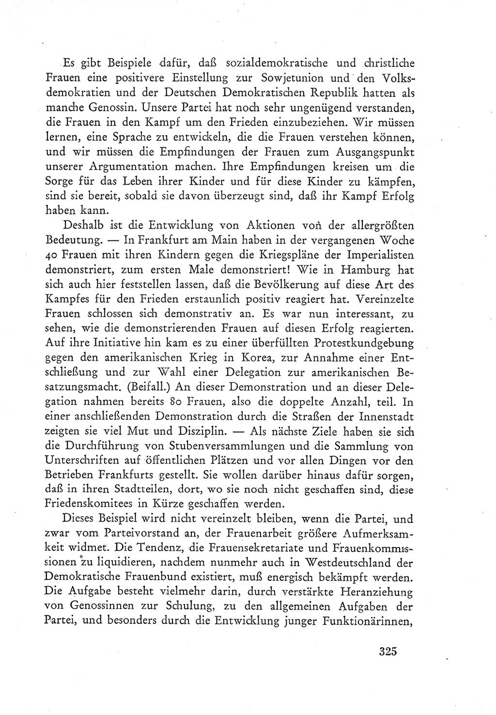 Protokoll der Verhandlungen des Ⅲ. Parteitages der Sozialistischen Einheitspartei Deutschlands (SED) [Deutsche Demokratische Republik (DDR)] 1950, Band 1, Seite 325 (Prot. Verh. Ⅲ. PT SED DDR 1950, Bd. 1, S. 325)