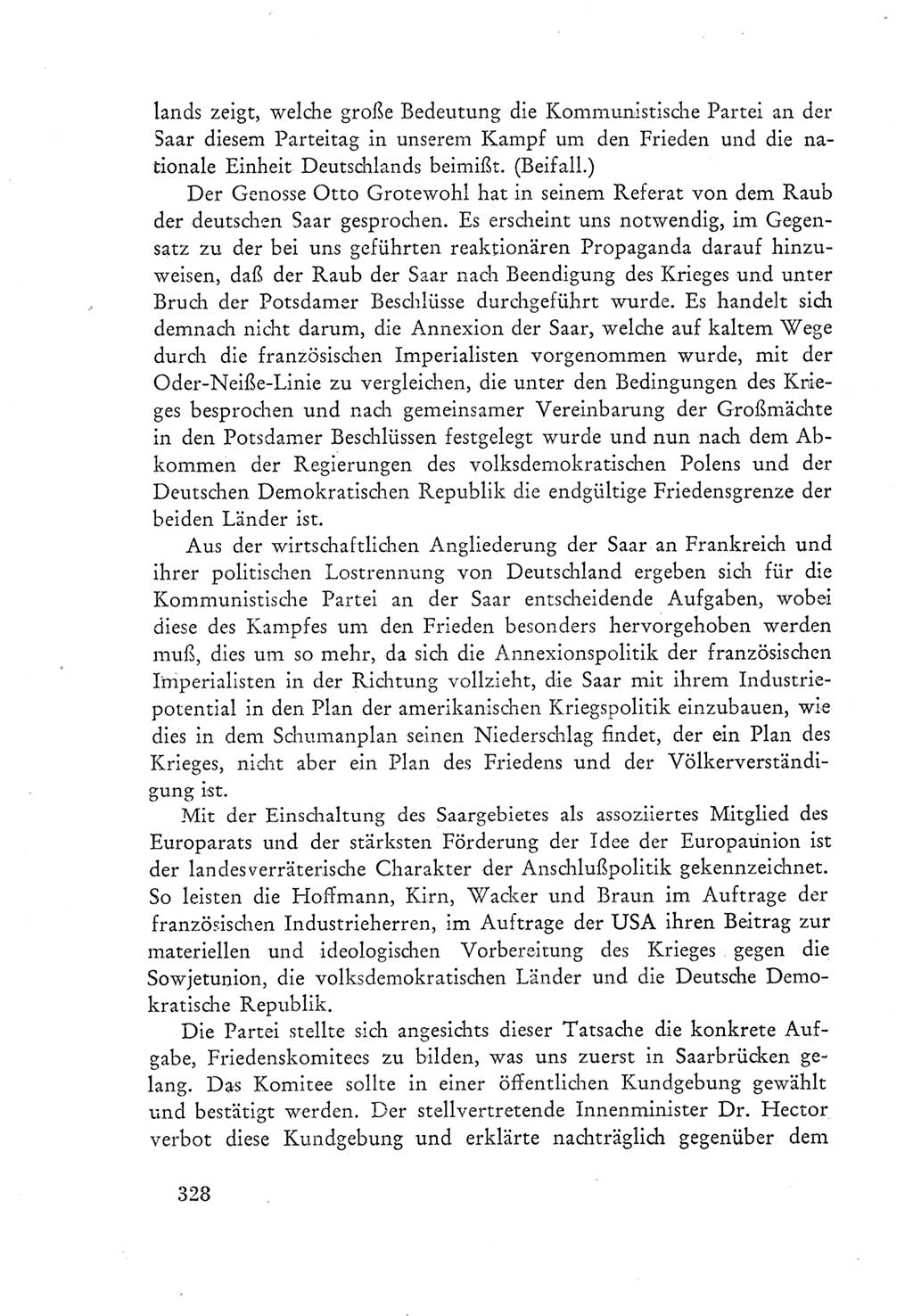 Protokoll der Verhandlungen des Ⅲ. Parteitages der Sozialistischen Einheitspartei Deutschlands (SED) [Deutsche Demokratische Republik (DDR)] 1950, Band 1, Seite 328 (Prot. Verh. Ⅲ. PT SED DDR 1950, Bd. 1, S. 328)
