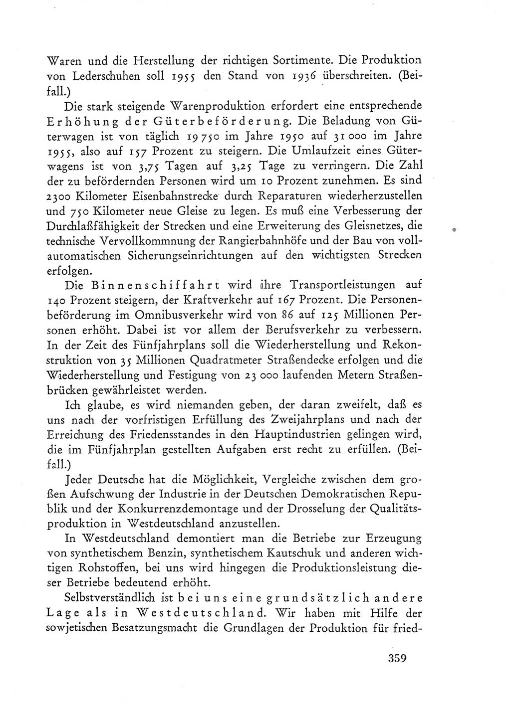 Protokoll der Verhandlungen des Ⅲ. Parteitages der Sozialistischen Einheitspartei Deutschlands (SED) [Deutsche Demokratische Republik (DDR)] 1950, Band 1, Seite 359 (Prot. Verh. Ⅲ. PT SED DDR 1950, Bd. 1, S. 359)