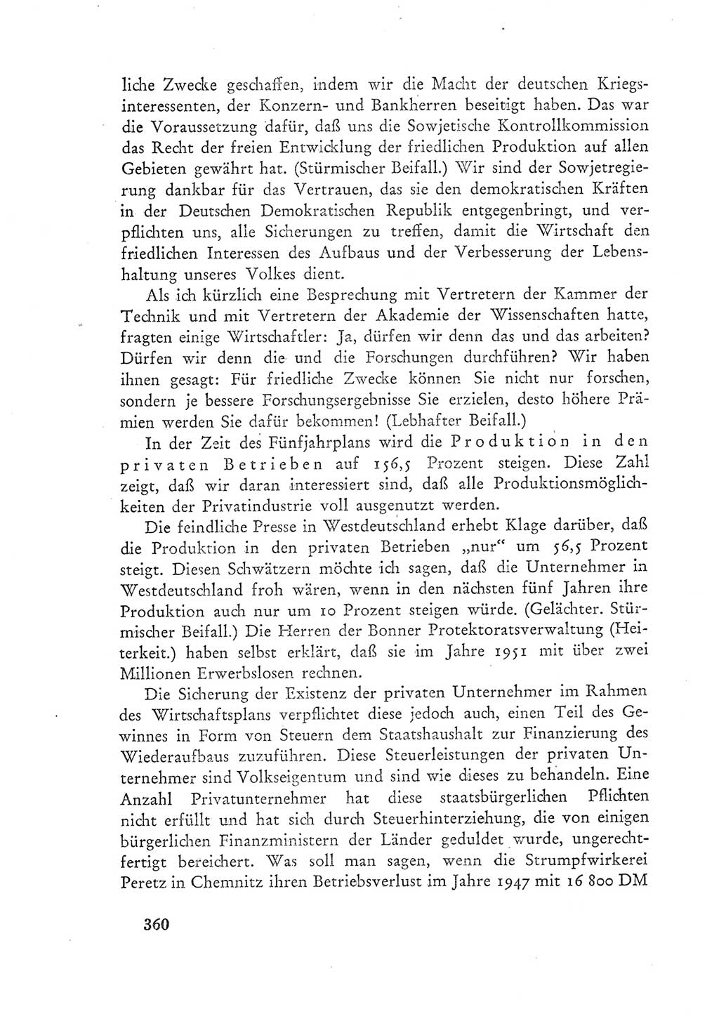 Protokoll der Verhandlungen des Ⅲ. Parteitages der Sozialistischen Einheitspartei Deutschlands (SED) [Deutsche Demokratische Republik (DDR)] 1950, Band 1, Seite 360 (Prot. Verh. Ⅲ. PT SED DDR 1950, Bd. 1, S. 360)