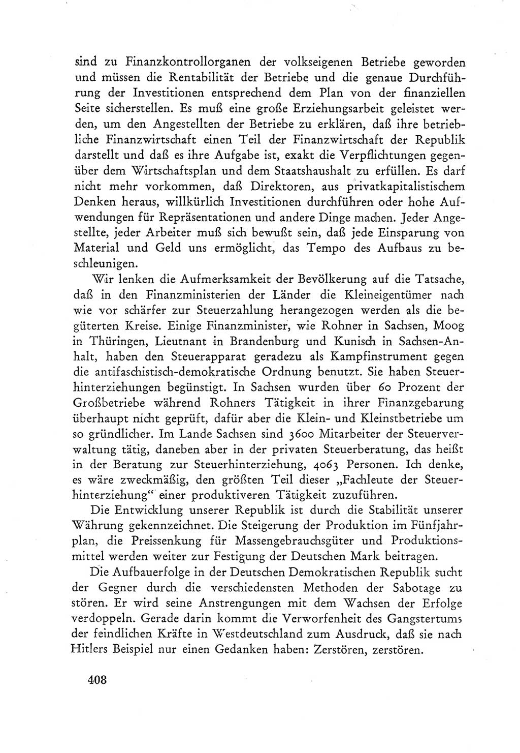 Protokoll der Verhandlungen des Ⅲ. Parteitages der Sozialistischen Einheitspartei Deutschlands (SED) [Deutsche Demokratische Republik (DDR)] 1950, Band 1, Seite 408 (Prot. Verh. Ⅲ. PT SED DDR 1950, Bd. 1, S. 408)