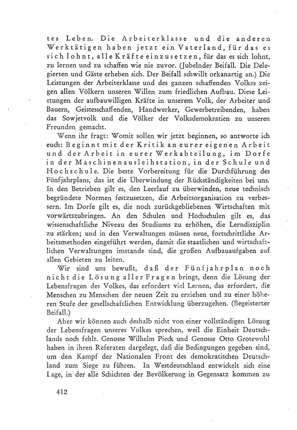 Protokoll der Verhandlungen des Ⅲ. Parteitages der Sozialistischen Einheitspartei Deutschlands (SED) [Deutsche Demokratische Republik (DDR)] 1950, Band 1, Seite 412 (Prot. Verh. Ⅲ. PT SED DDR 1950, Bd. 1, S. 412)