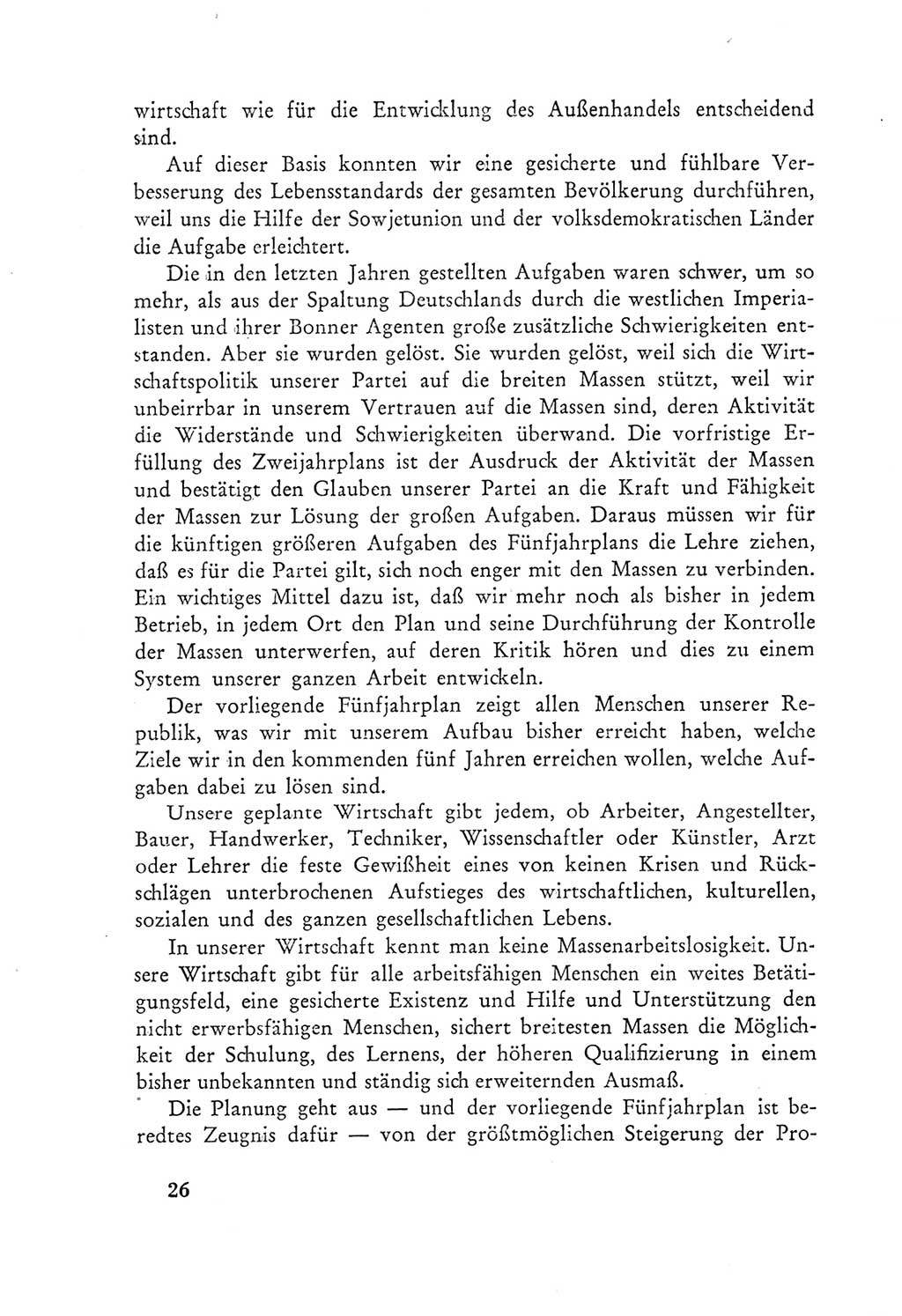 Protokoll der Verhandlungen des Ⅲ. Parteitages der Sozialistischen Einheitspartei Deutschlands (SED) [Deutsche Demokratische Republik (DDR)] 1950, Band 2, Seite 26 (Prot. Verh. Ⅲ. PT SED DDR 1950, Bd. 2, S. 26)