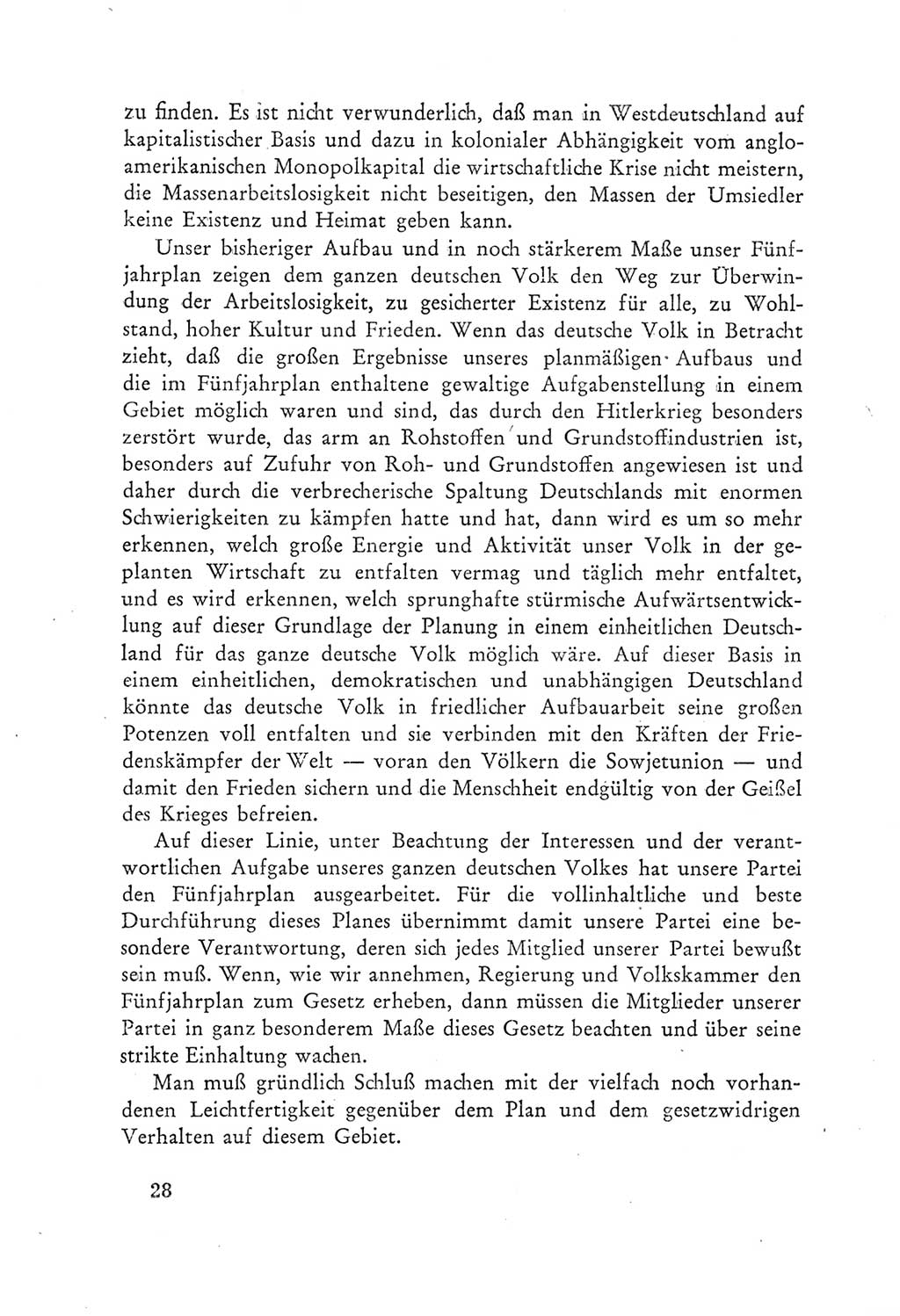 Protokoll der Verhandlungen des Ⅲ. Parteitages der Sozialistischen Einheitspartei Deutschlands (SED) [Deutsche Demokratische Republik (DDR)] 1950, Band 2, Seite 28 (Prot. Verh. Ⅲ. PT SED DDR 1950, Bd. 2, S. 28)