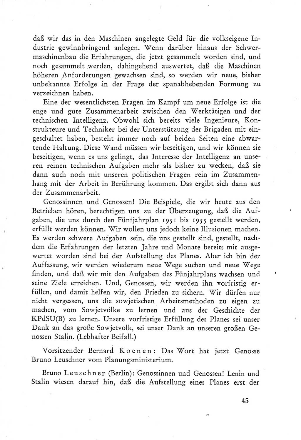 Protokoll der Verhandlungen des Ⅲ. Parteitages der Sozialistischen Einheitspartei Deutschlands (SED) [Deutsche Demokratische Republik (DDR)] 1950, Band 2, Seite 45 (Prot. Verh. Ⅲ. PT SED DDR 1950, Bd. 2, S. 45)