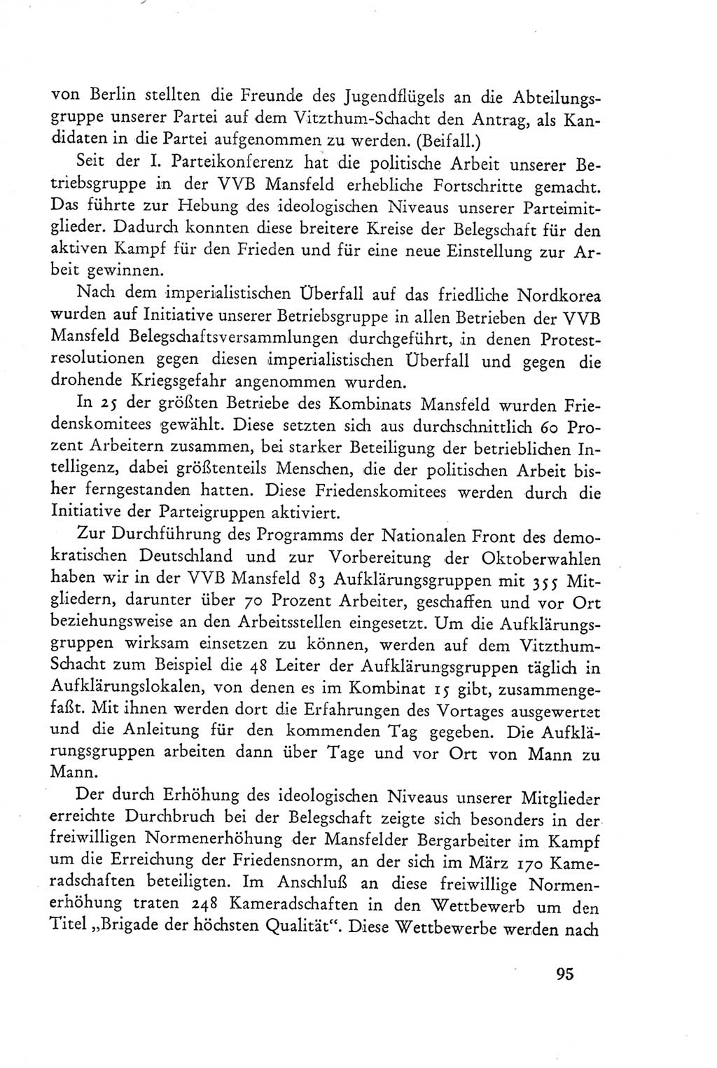 Protokoll der Verhandlungen des Ⅲ. Parteitages der Sozialistischen Einheitspartei Deutschlands (SED) [Deutsche Demokratische Republik (DDR)] 1950, Band 2, Seite 95 (Prot. Verh. Ⅲ. PT SED DDR 1950, Bd. 2, S. 95)