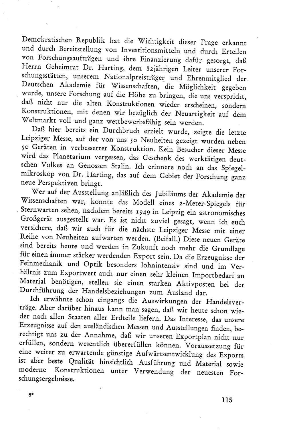 Protokoll der Verhandlungen des Ⅲ. Parteitages der Sozialistischen Einheitspartei Deutschlands (SED) [Deutsche Demokratische Republik (DDR)] 1950, Band 2, Seite 115 (Prot. Verh. Ⅲ. PT SED DDR 1950, Bd. 2, S. 115)