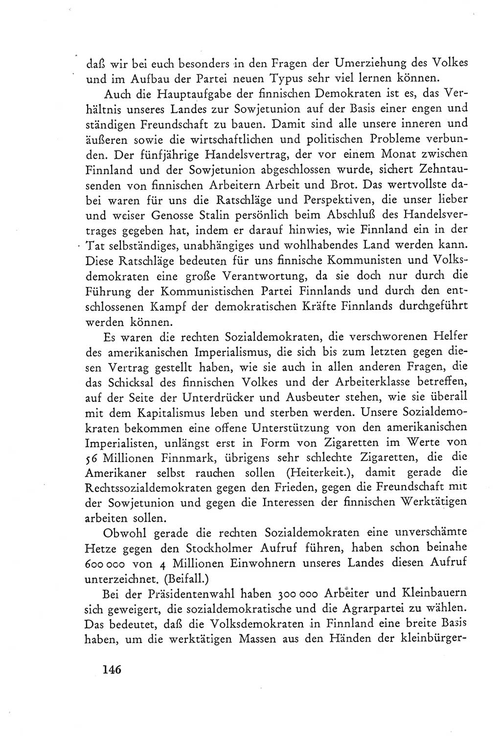 Protokoll der Verhandlungen des Ⅲ. Parteitages der Sozialistischen Einheitspartei Deutschlands (SED) [Deutsche Demokratische Republik (DDR)] 1950, Band 2, Seite 146 (Prot. Verh. Ⅲ. PT SED DDR 1950, Bd. 2, S. 146)