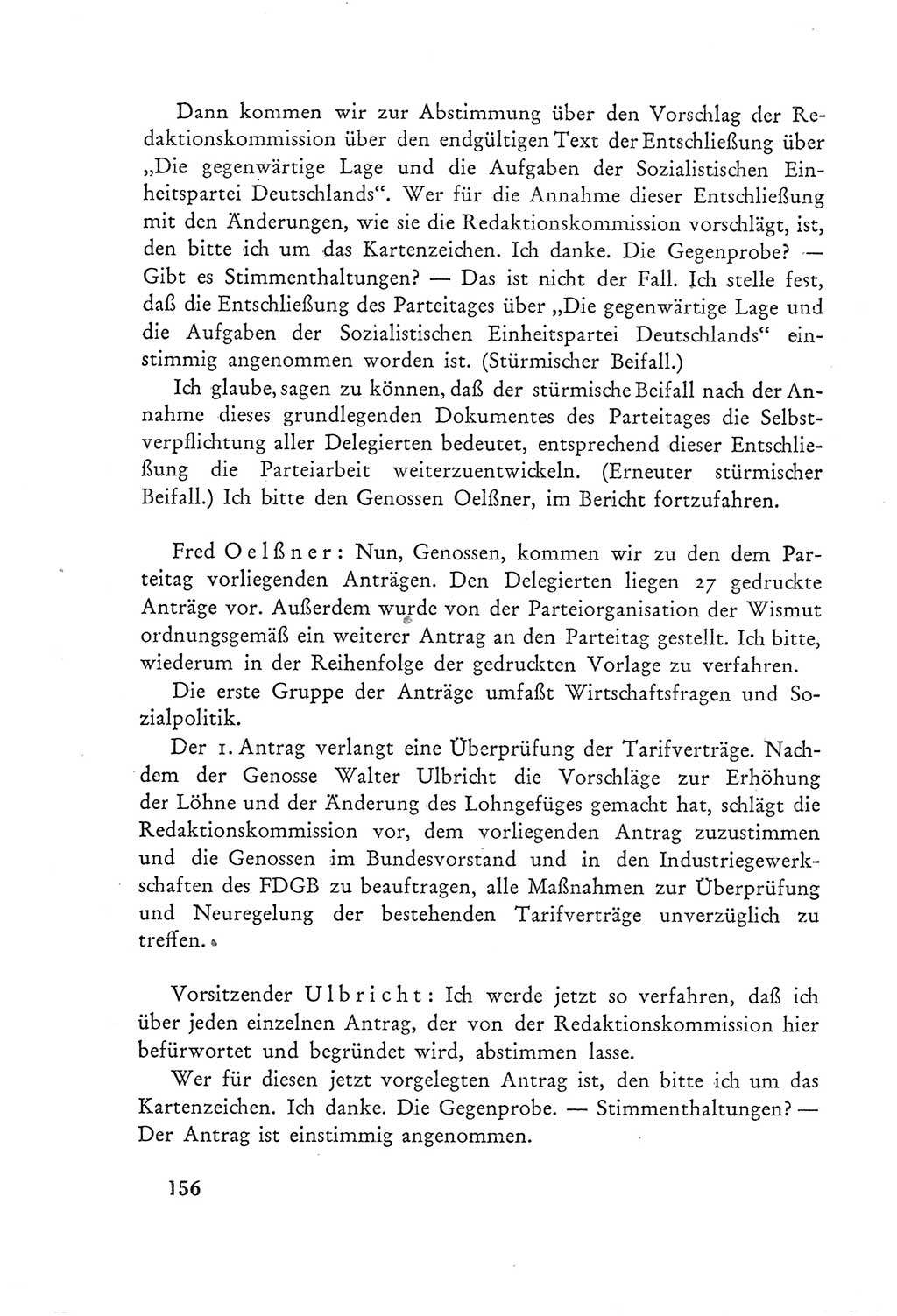 Protokoll der Verhandlungen des Ⅲ. Parteitages der Sozialistischen Einheitspartei Deutschlands (SED) [Deutsche Demokratische Republik (DDR)] 1950, Band 2, Seite 156 (Prot. Verh. Ⅲ. PT SED DDR 1950, Bd. 2, S. 156)