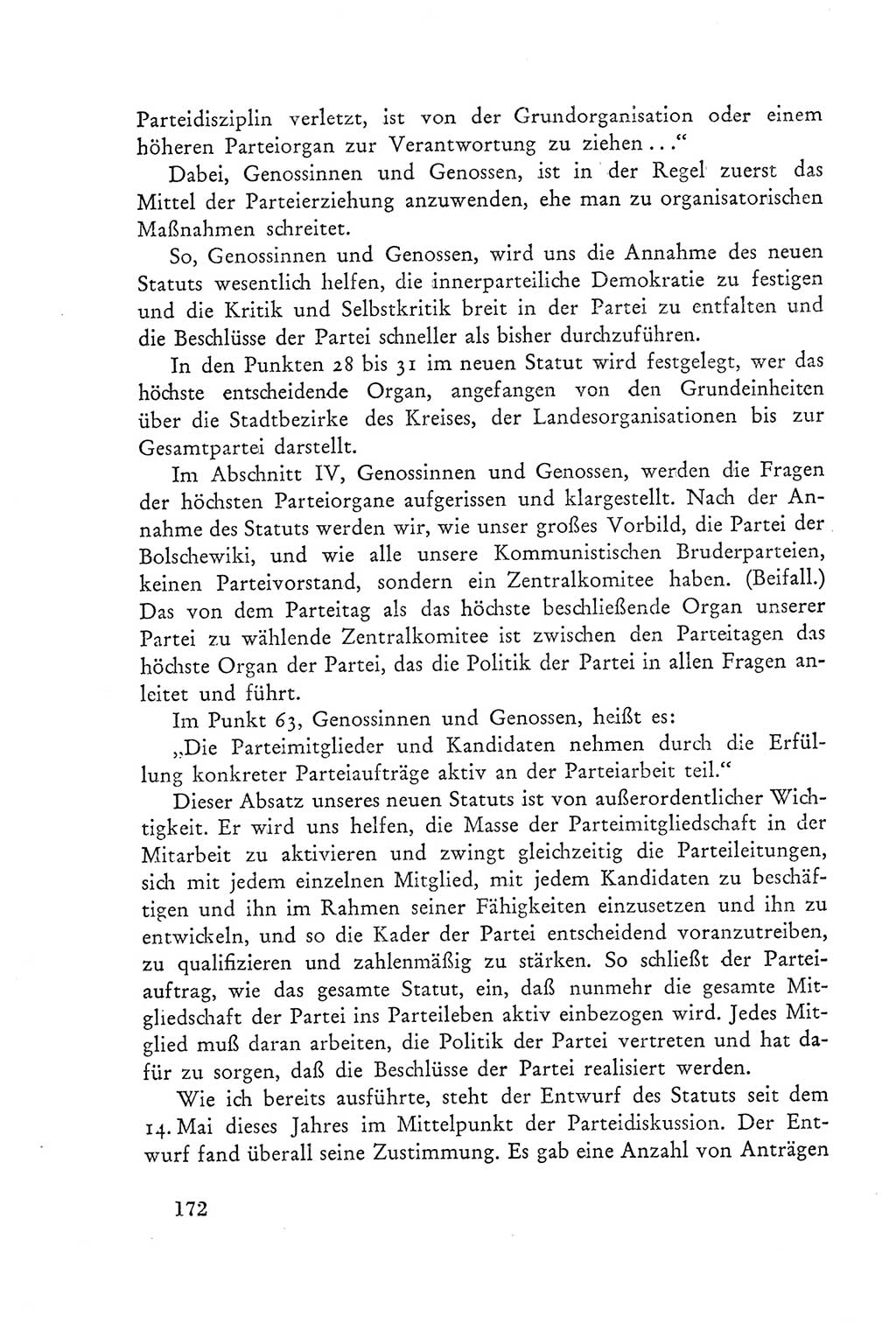 Protokoll der Verhandlungen des Ⅲ. Parteitages der Sozialistischen Einheitspartei Deutschlands (SED) [Deutsche Demokratische Republik (DDR)] 1950, Band 2, Seite 172 (Prot. Verh. Ⅲ. PT SED DDR 1950, Bd. 2, S. 172)