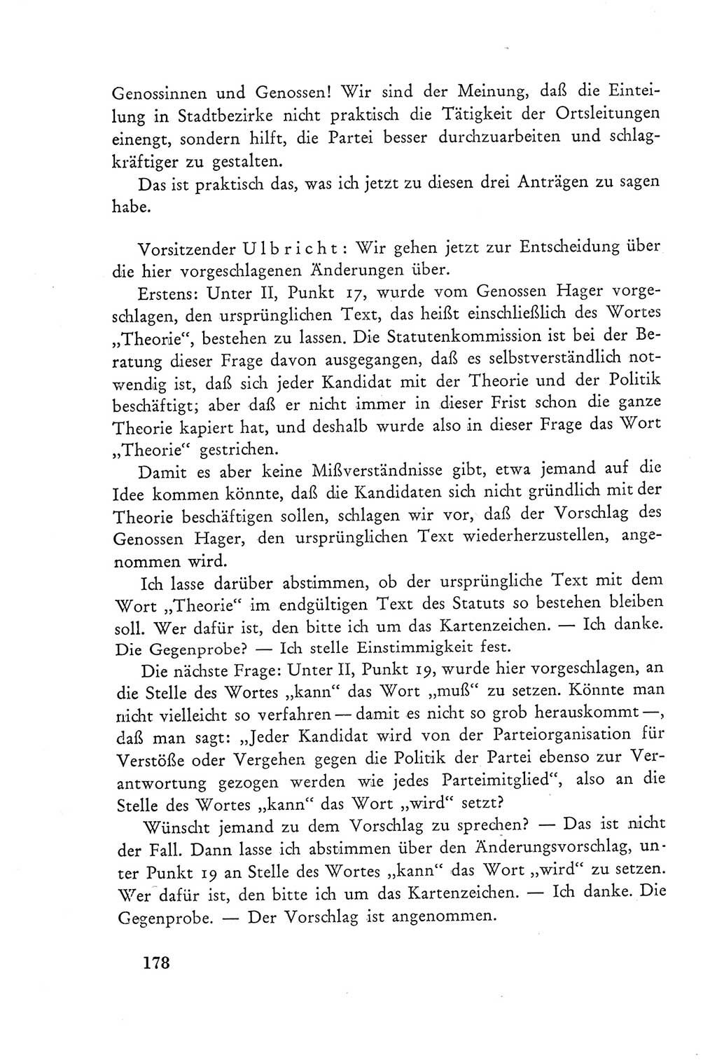 Protokoll der Verhandlungen des Ⅲ. Parteitages der Sozialistischen Einheitspartei Deutschlands (SED) [Deutsche Demokratische Republik (DDR)] 1950, Band 2, Seite 178 (Prot. Verh. Ⅲ. PT SED DDR 1950, Bd. 2, S. 178)