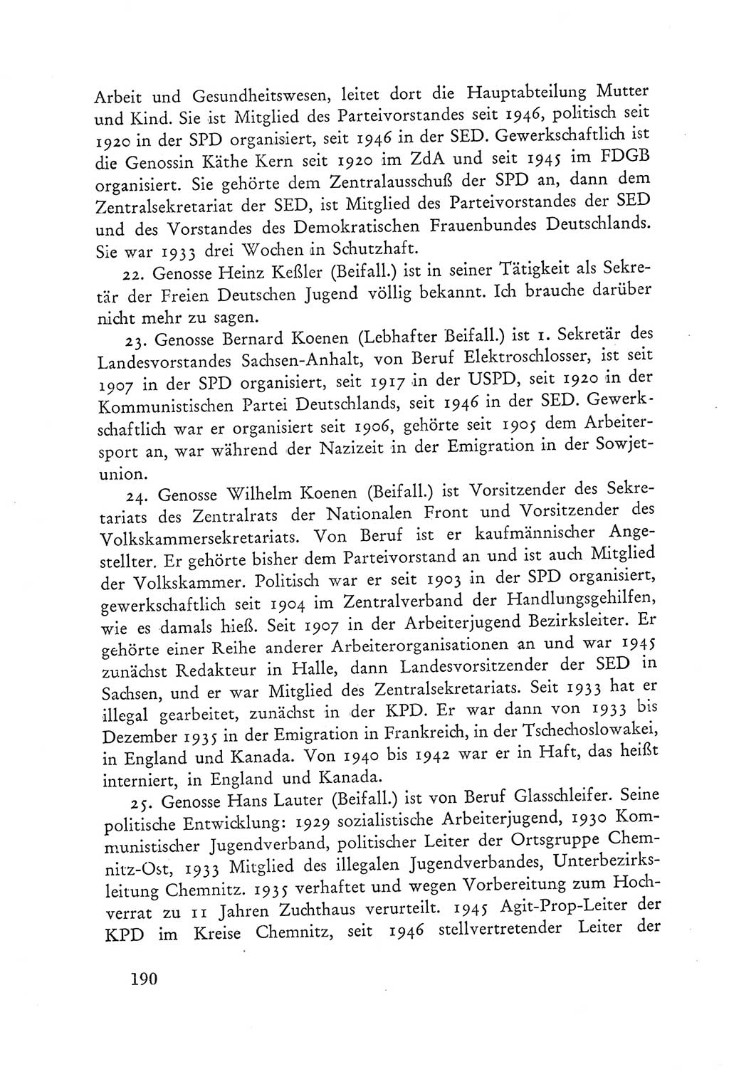 Protokoll der Verhandlungen des Ⅲ. Parteitages der Sozialistischen Einheitspartei Deutschlands (SED) [Deutsche Demokratische Republik (DDR)] 1950, Band 2, Seite 190 (Prot. Verh. Ⅲ. PT SED DDR 1950, Bd. 2, S. 190)