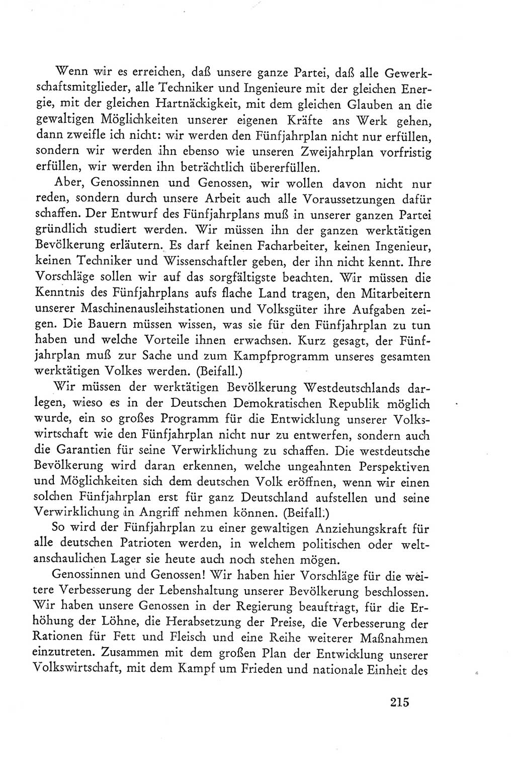 Protokoll der Verhandlungen des Ⅲ. Parteitages der Sozialistischen Einheitspartei Deutschlands (SED) [Deutsche Demokratische Republik (DDR)] 1950, Band 2, Seite 215 (Prot. Verh. Ⅲ. PT SED DDR 1950, Bd. 2, S. 215)