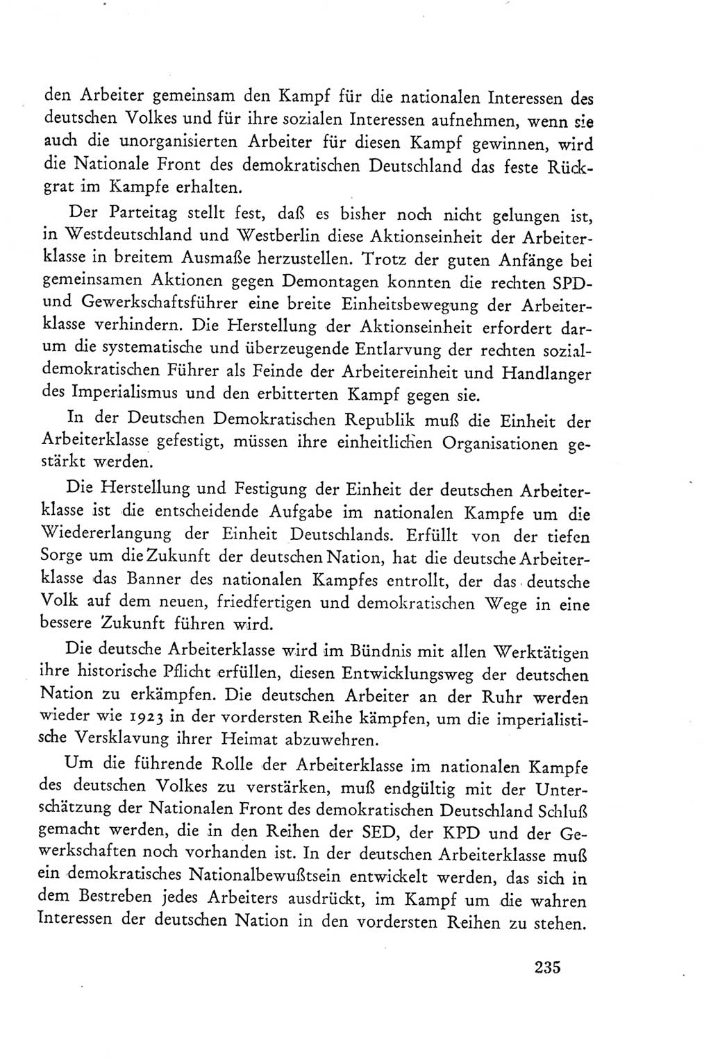 Protokoll der Verhandlungen des Ⅲ. Parteitages der Sozialistischen Einheitspartei Deutschlands (SED) [Deutsche Demokratische Republik (DDR)] 1950, Band 2, Seite 235 (Prot. Verh. Ⅲ. PT SED DDR 1950, Bd. 2, S. 235)
