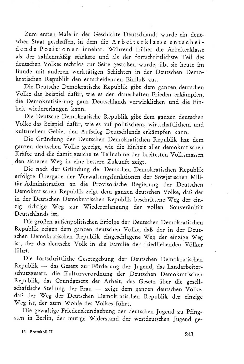 Protokoll der Verhandlungen des Ⅲ. Parteitages der Sozialistischen Einheitspartei Deutschlands (SED) [Deutsche Demokratische Republik (DDR)] 1950, Band 2, Seite 241 (Prot. Verh. Ⅲ. PT SED DDR 1950, Bd. 2, S. 241)