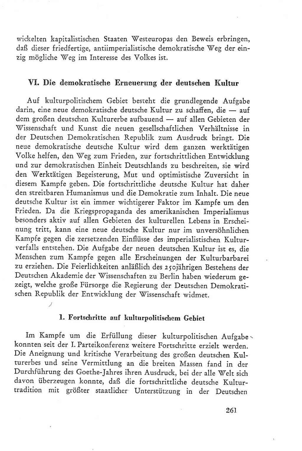 Protokoll der Verhandlungen des Ⅲ. Parteitages der Sozialistischen Einheitspartei Deutschlands (SED) [Deutsche Demokratische Republik (DDR)] 1950, Band 2, Seite 261 (Prot. Verh. Ⅲ. PT SED DDR 1950, Bd. 2, S. 261)