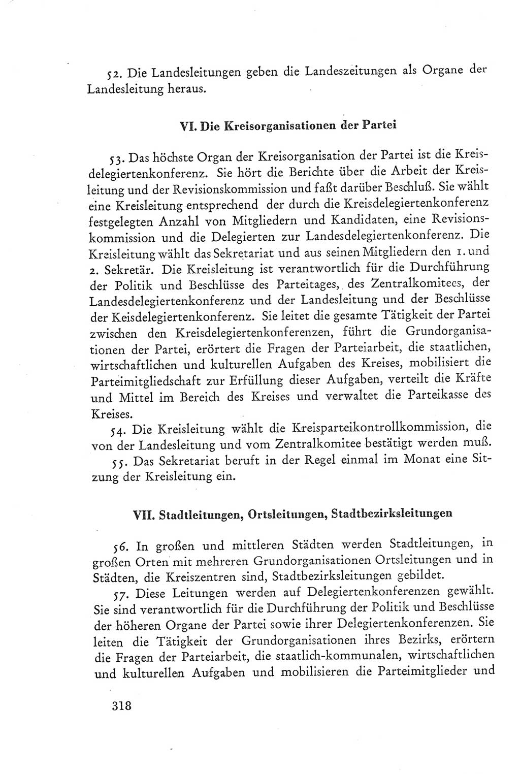 Protokoll der Verhandlungen des Ⅲ. Parteitages der Sozialistischen Einheitspartei Deutschlands (SED) [Deutsche Demokratische Republik (DDR)] 1950, Band 2, Seite 318 (Prot. Verh. Ⅲ. PT SED DDR 1950, Bd. 2, S. 318)