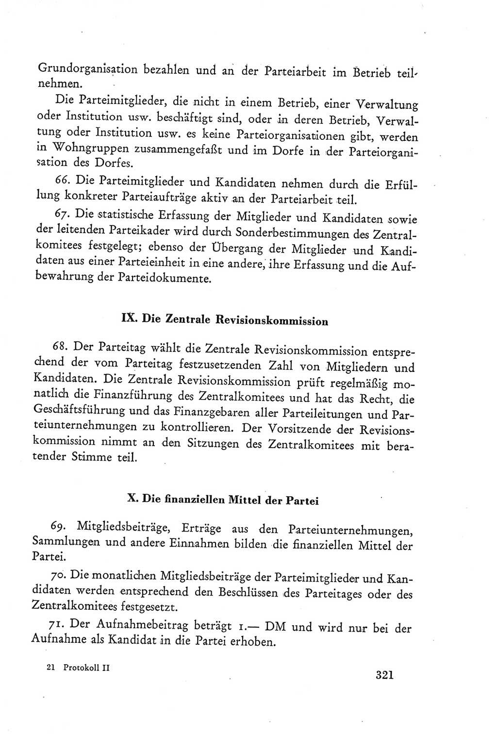 Protokoll der Verhandlungen des Ⅲ. Parteitages der Sozialistischen Einheitspartei Deutschlands (SED) [Deutsche Demokratische Republik (DDR)] 1950, Band 2, Seite 321 (Prot. Verh. Ⅲ. PT SED DDR 1950, Bd. 2, S. 321)