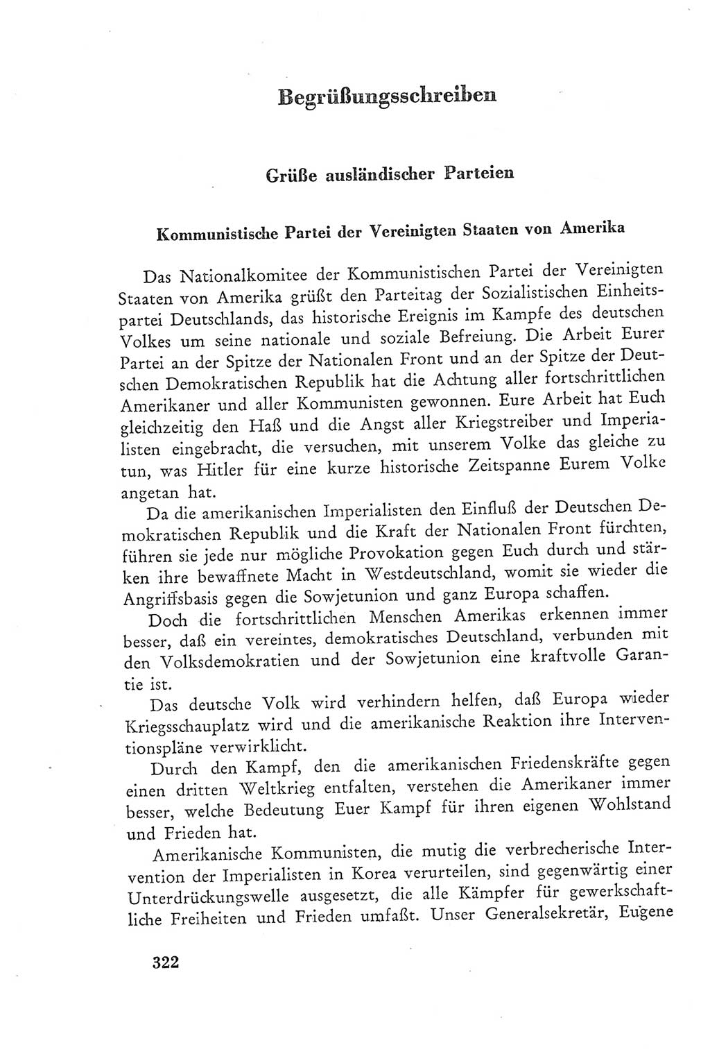 Protokoll der Verhandlungen des Ⅲ. Parteitages der Sozialistischen Einheitspartei Deutschlands (SED) [Deutsche Demokratische Republik (DDR)] 1950, Band 2, Seite 322 (Prot. Verh. Ⅲ. PT SED DDR 1950, Bd. 2, S. 322)