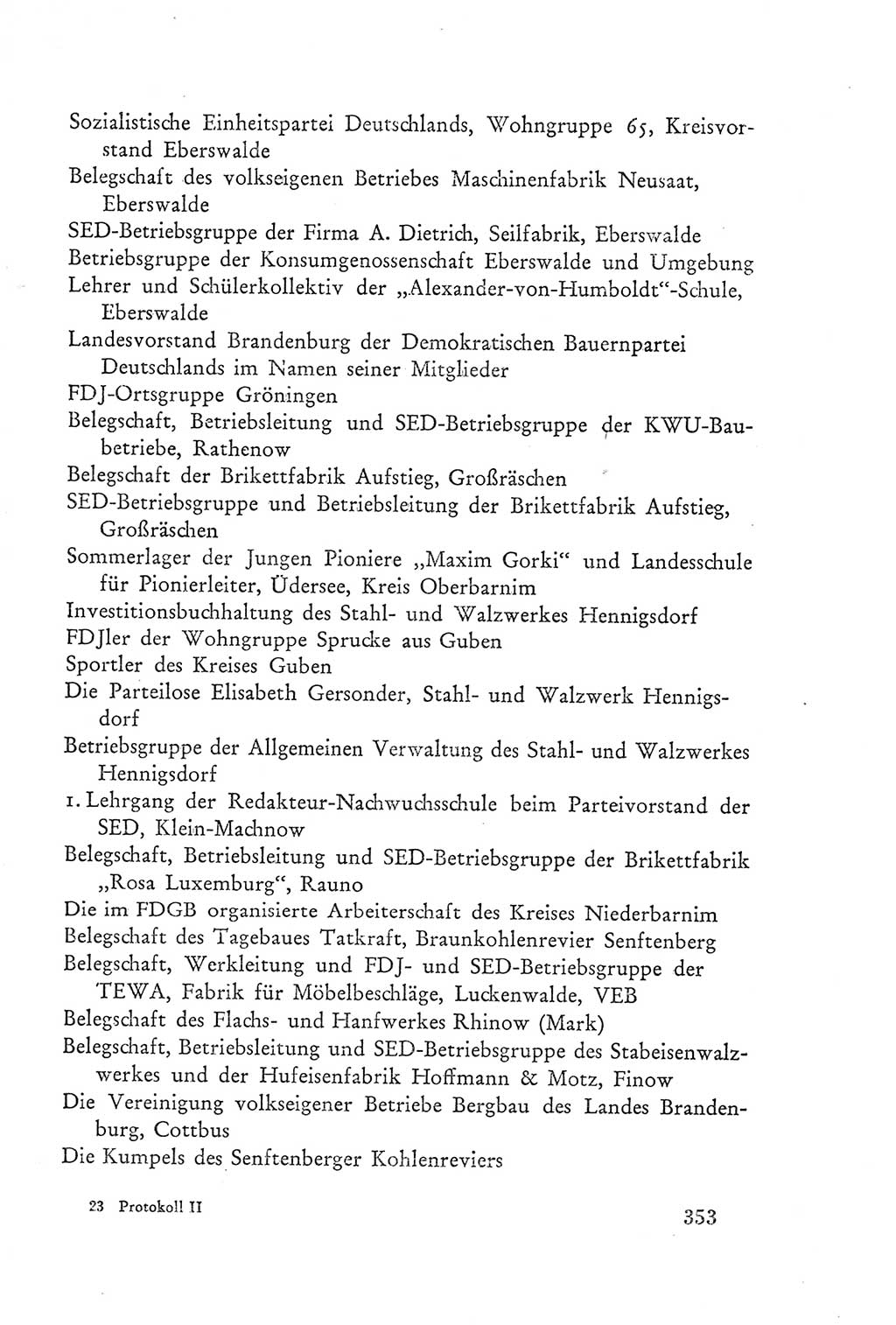 Protokoll der Verhandlungen des Ⅲ. Parteitages der Sozialistischen Einheitspartei Deutschlands (SED) [Deutsche Demokratische Republik (DDR)] 1950, Band 2, Seite 353 (Prot. Verh. Ⅲ. PT SED DDR 1950, Bd. 2, S. 353)