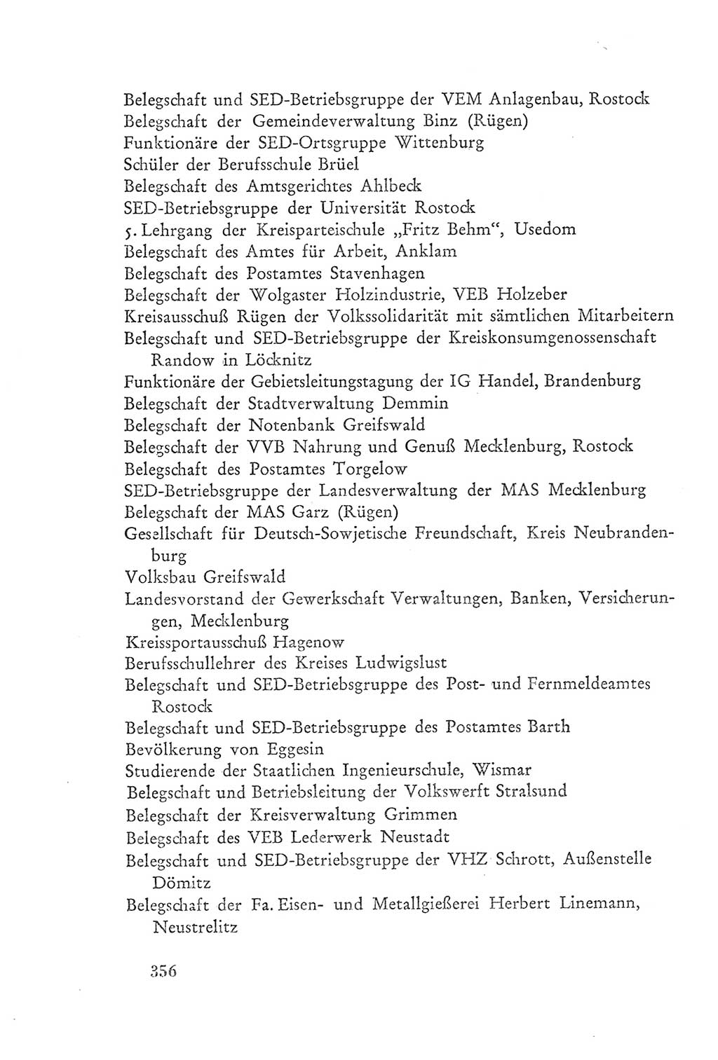 Protokoll der Verhandlungen des Ⅲ. Parteitages der Sozialistischen Einheitspartei Deutschlands (SED) [Deutsche Demokratische Republik (DDR)] 1950, Band 2, Seite 356 (Prot. Verh. Ⅲ. PT SED DDR 1950, Bd. 2, S. 356)