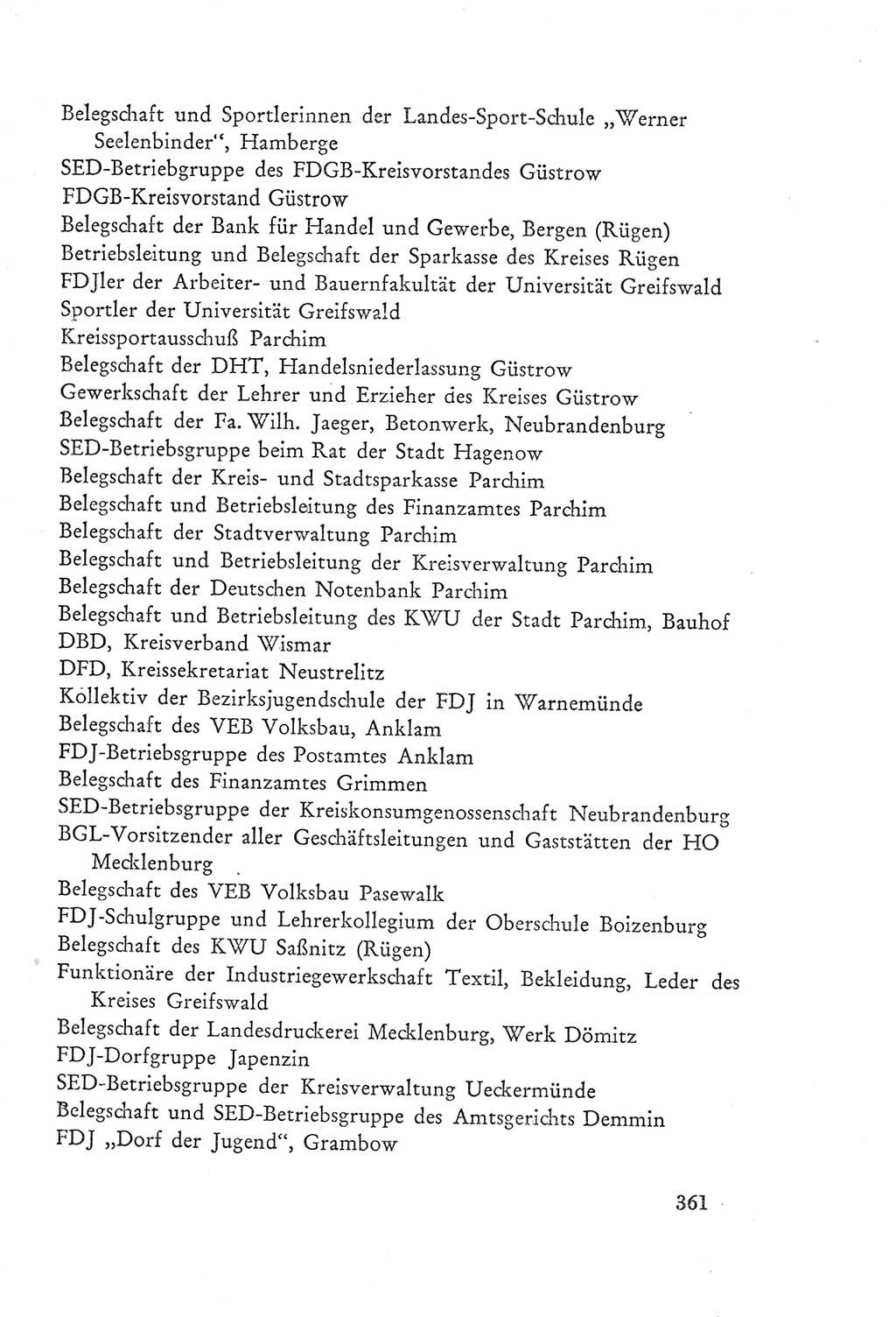 Protokoll der Verhandlungen des Ⅲ. Parteitages der Sozialistischen Einheitspartei Deutschlands (SED) [Deutsche Demokratische Republik (DDR)] 1950, Band 2, Seite 361 (Prot. Verh. Ⅲ. PT SED DDR 1950, Bd. 2, S. 361)