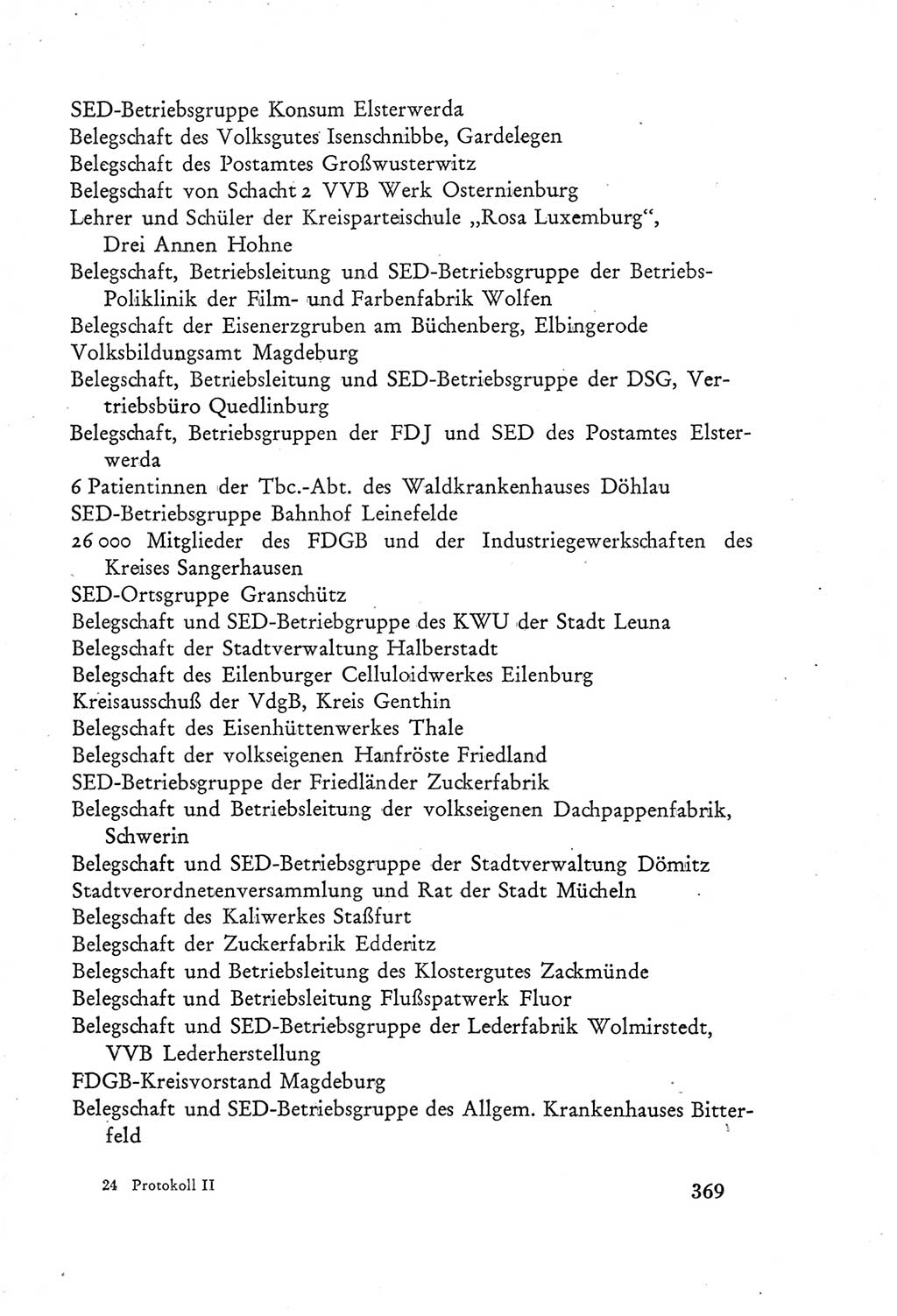 Protokoll der Verhandlungen des Ⅲ. Parteitages der Sozialistischen Einheitspartei Deutschlands (SED) [Deutsche Demokratische Republik (DDR)] 1950, Band 2, Seite 369 (Prot. Verh. Ⅲ. PT SED DDR 1950, Bd. 2, S. 369)