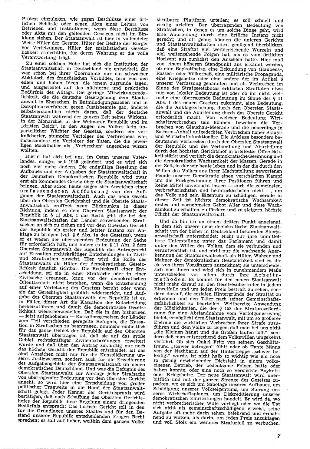 Neue Justiz (NJ), Zeitschrift für Recht und Rechtswissenschaft [Deutsche Demokratische Republik (DDR)], 4. Jahrgang 1950, Seite 7 (NJ DDR 1950, S. 7)