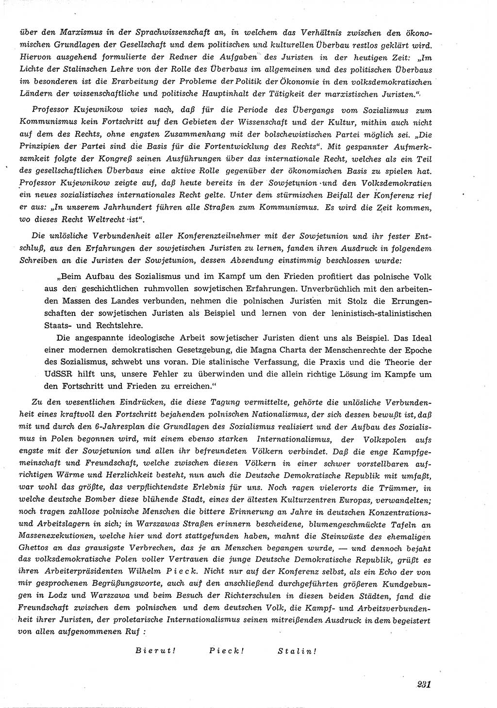 Neue Justiz (NJ), Zeitschrift für Recht und Rechtswissenschaft [Deutsche Demokratische Republik (DDR)], 4. Jahrgang 1950, Seite 231 (NJ DDR 1950, S. 231)