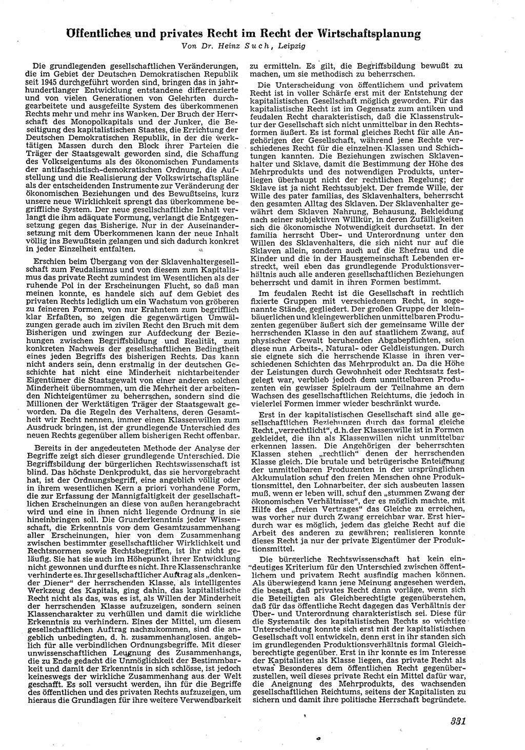 Neue Justiz (NJ), Zeitschrift für Recht und Rechtswissenschaft [Deutsche Demokratische Republik (DDR)], 4. Jahrgang 1950, Seite 331 (NJ DDR 1950, S. 331)