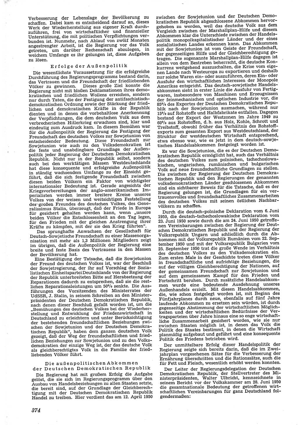 Neue Justiz (NJ), Zeitschrift für Recht und Rechtswissenschaft [Deutsche Demokratische Republik (DDR)], 4. Jahrgang 1950, Seite 374 (NJ DDR 1950, S. 374)