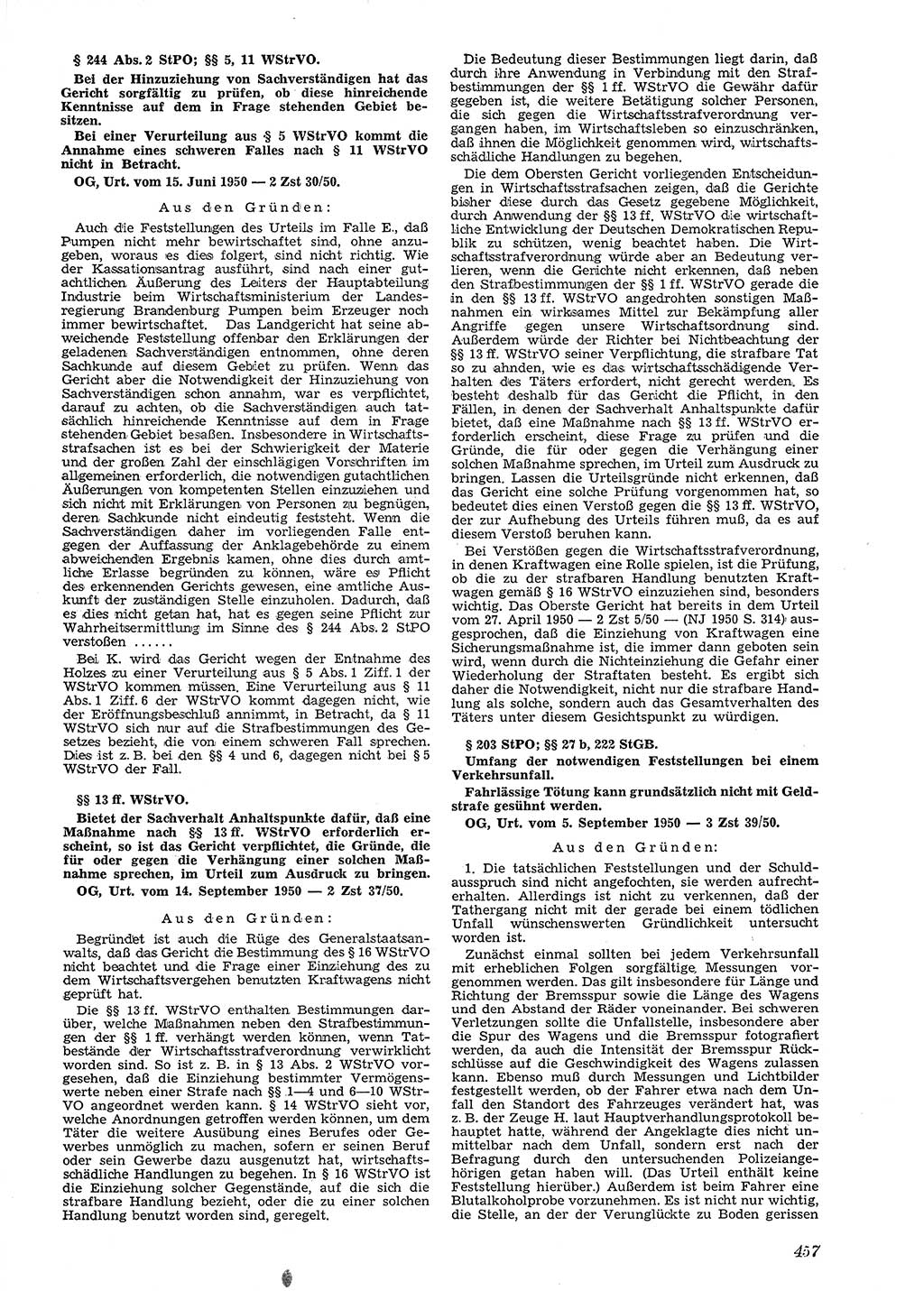Neue Justiz (NJ), Zeitschrift für Recht und Rechtswissenschaft [Deutsche Demokratische Republik (DDR)], 4. Jahrgang 1950, Seite 457 (NJ DDR 1950, S. 457)
