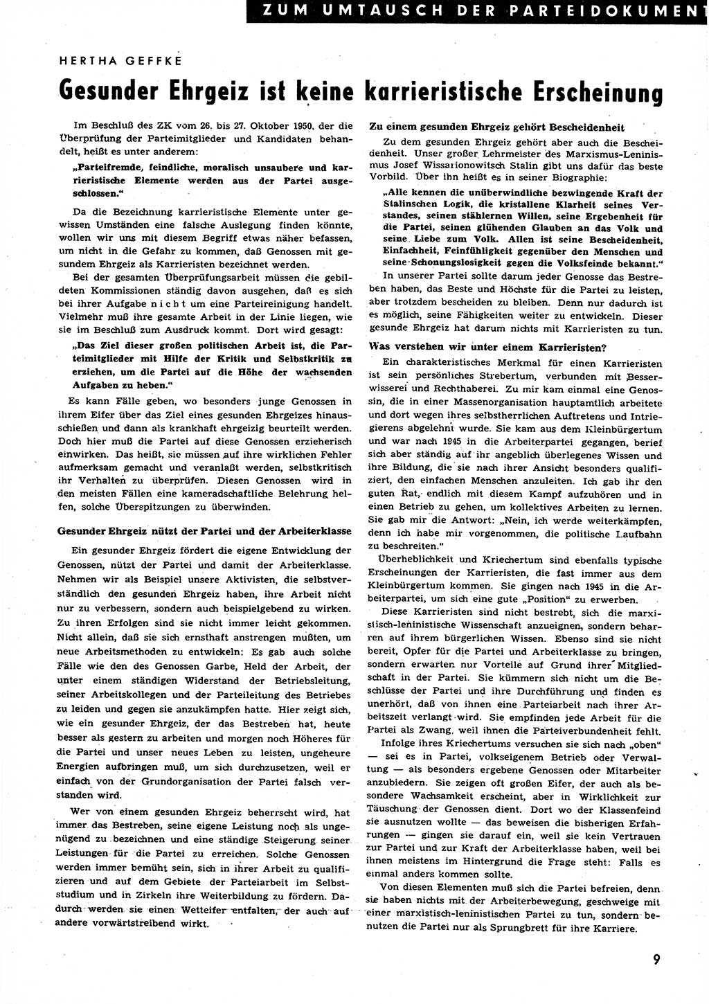 Neuer Weg (NW), Halbmonatsschrift für aktuelle Fragen der Arbeiterbewegung [Zentralkomitee (ZK) Sozialistische Einheitspartei Deutschlands (SED)], 6. Jahrgang [Deutsche Demokratische Republik (DDR)] 1951, Heft 1/9 (NW ZK SED DDR 1951, H. 1/9)