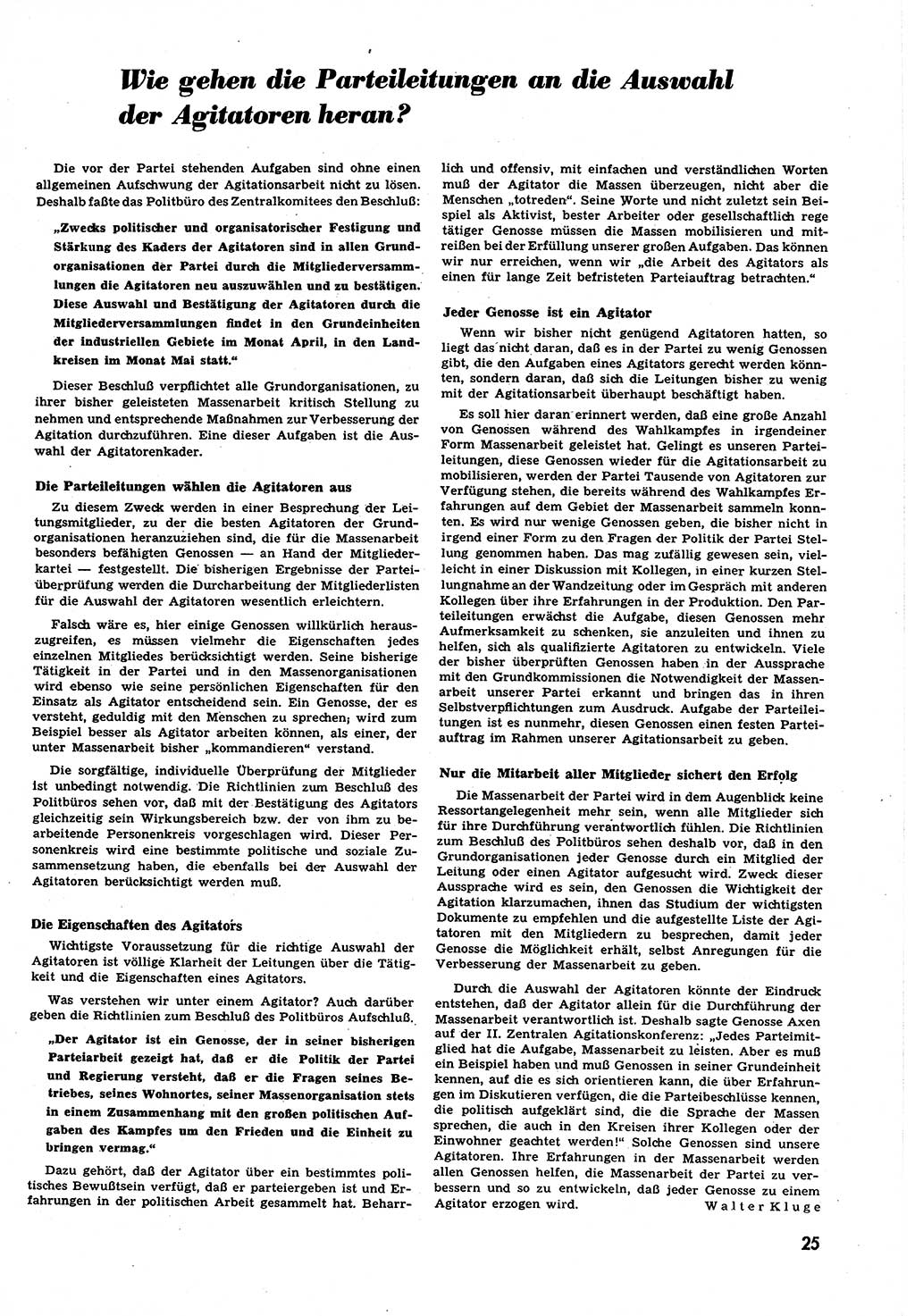 Neuer Weg (NW), Halbmonatsschrift für aktuelle Fragen der Arbeiterbewegung [Zentralkomitee (ZK) Sozialistische Einheitspartei Deutschlands (SED)], 6. Jahrgang [Deutsche Demokratische Republik (DDR)] 1951, Heft 6/25 (NW ZK SED DDR 1951, H. 6/25)