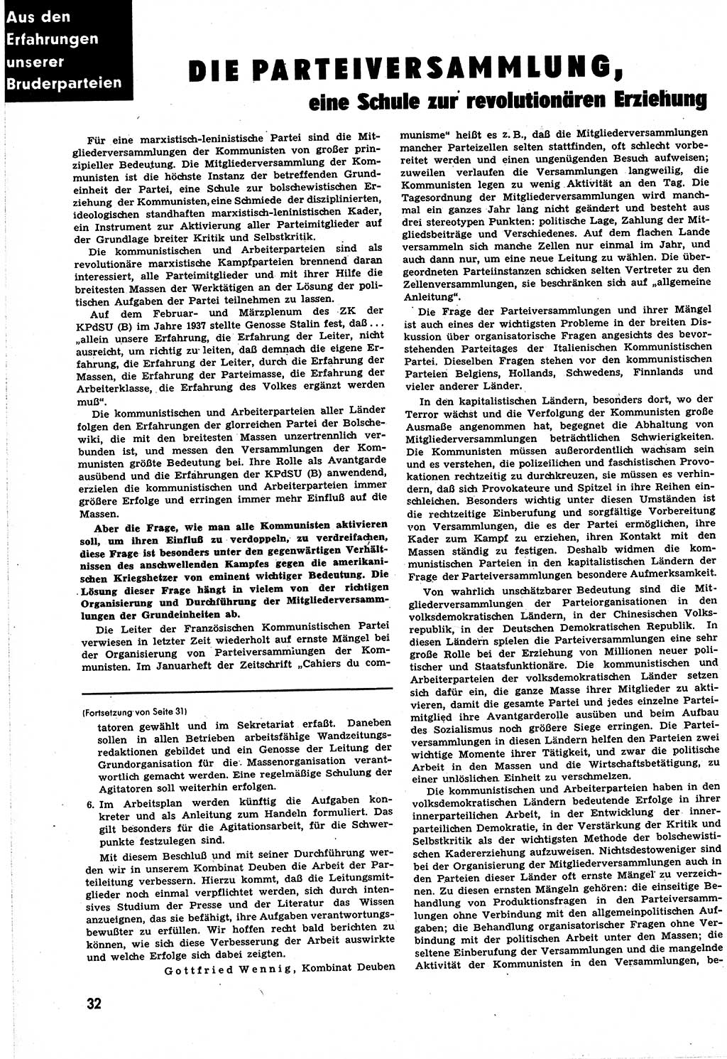 Neuer Weg (NW), Halbmonatsschrift für aktuelle Fragen der Arbeiterbewegung [Zentralkomitee (ZK) Sozialistische Einheitspartei Deutschlands (SED)], 6. Jahrgang [Deutsche Demokratische Republik (DDR)] 1951, Heft 9/32 (NW ZK SED DDR 1951, H. 9/32)