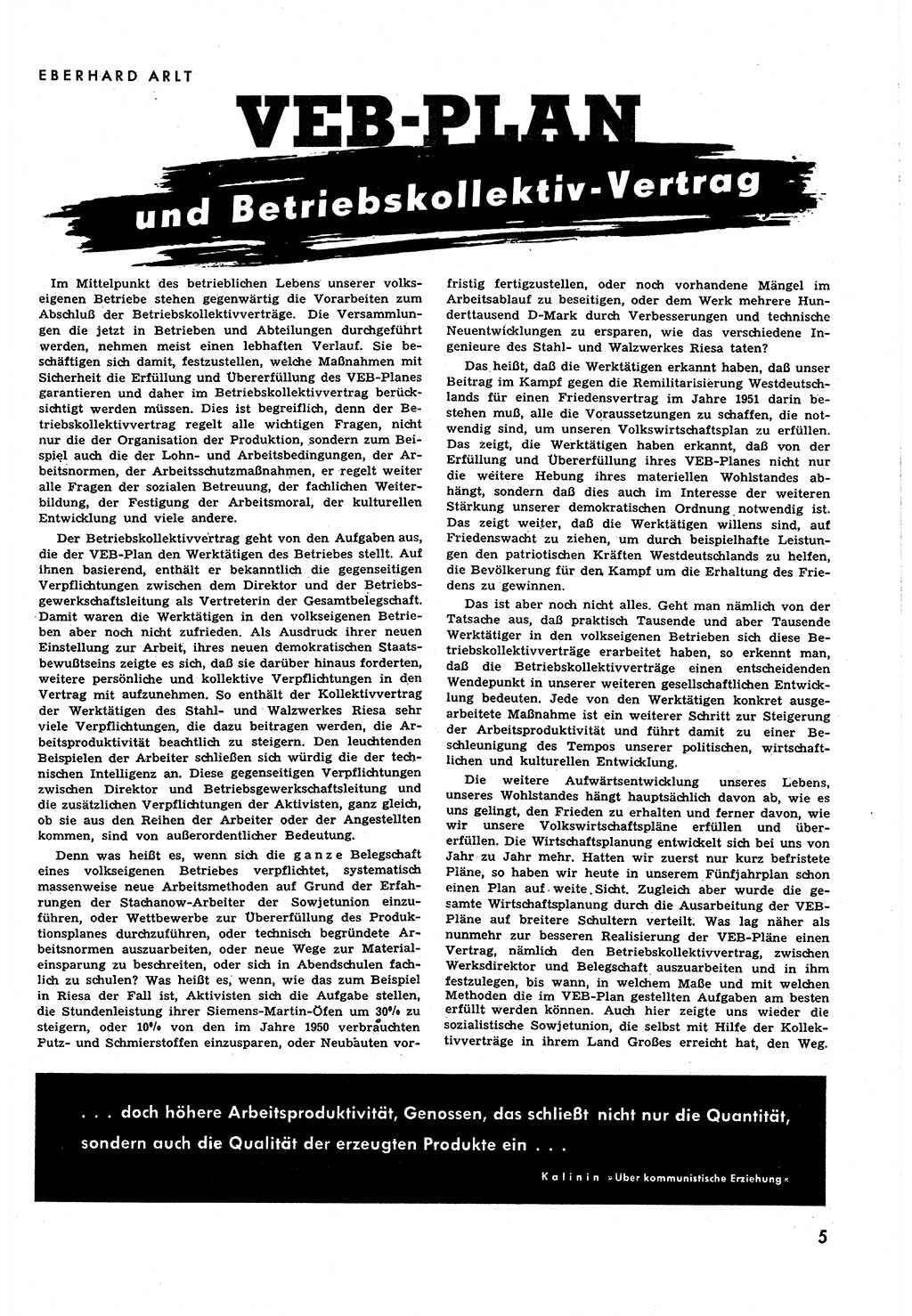 Neuer Weg (NW), Halbmonatsschrift für aktuelle Fragen der Arbeiterbewegung [Zentralkomitee (ZK) Sozialistische Einheitspartei Deutschlands (SED)], 6. Jahrgang [Deutsche Demokratische Republik (DDR)] 1951, Heft 11/5 (NW ZK SED DDR 1951, H. 11/5)